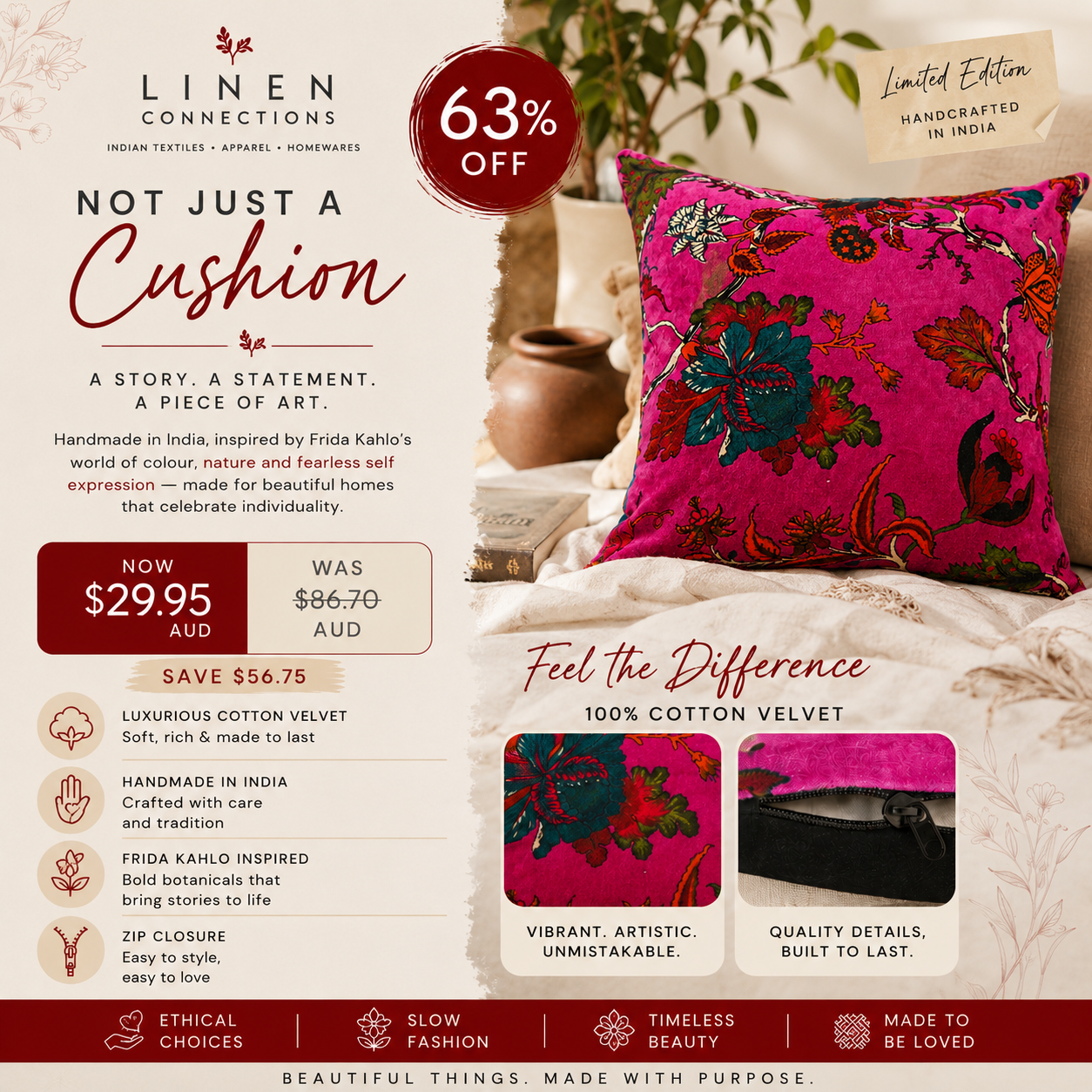 Linen Connections Facebook ad