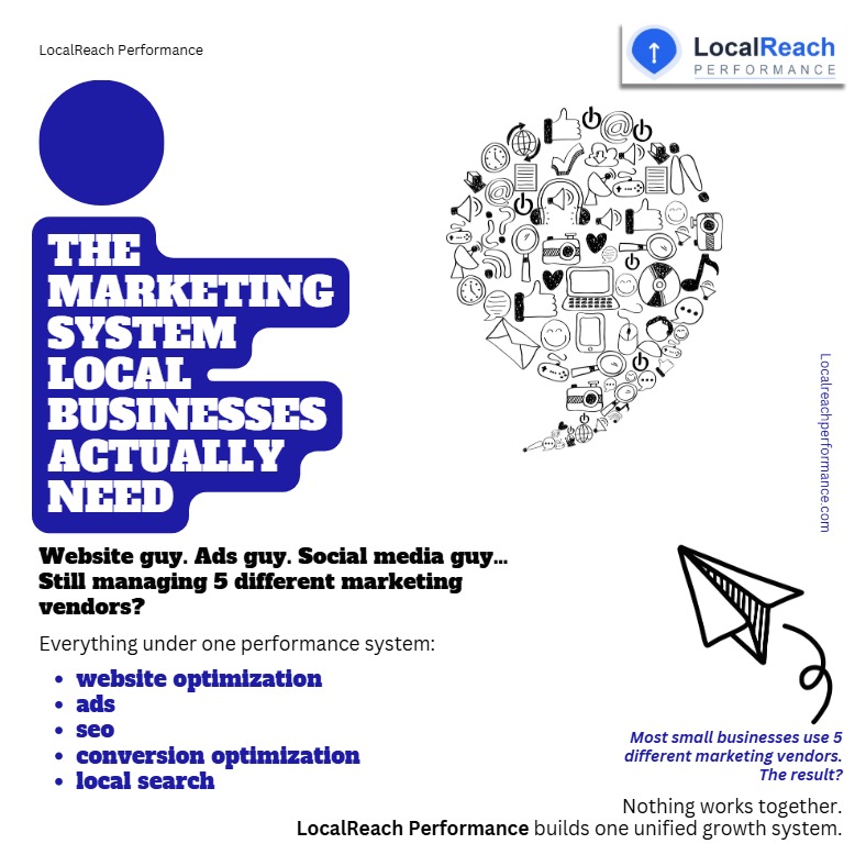 LocalReach Performance Facebook ad: Stop Juggling Vendors