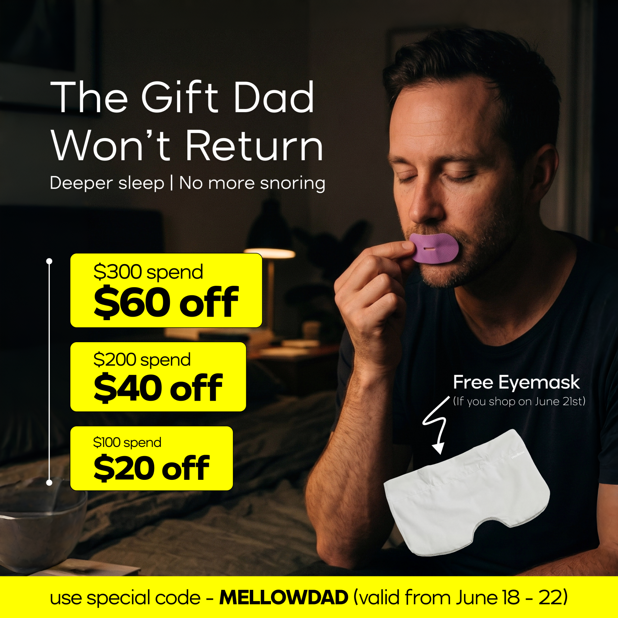 Mellow Sleep Lab Facebook ad from Jun 17, 2026