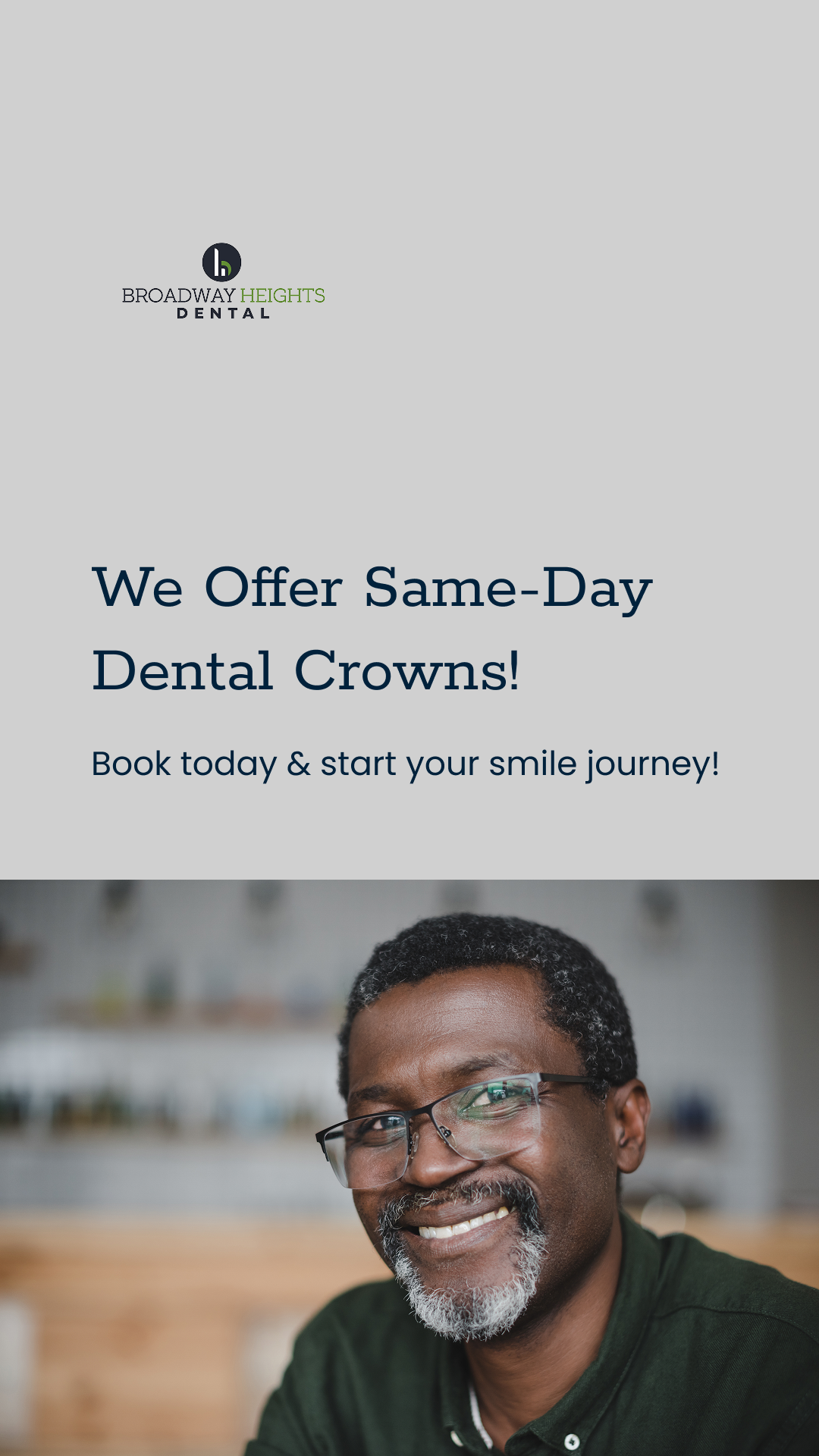 Broadway Heights Dental Facebook ad from Dec 18, 2025