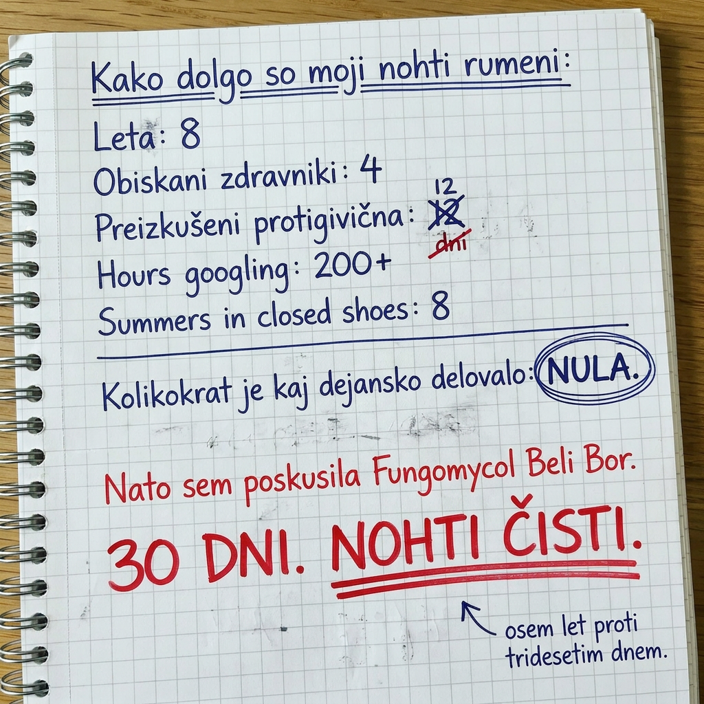 Organska Kozmetika - InaEssentials.si Facebook ad: 8 let rumenih nohtov. 30 dni in sprememba.