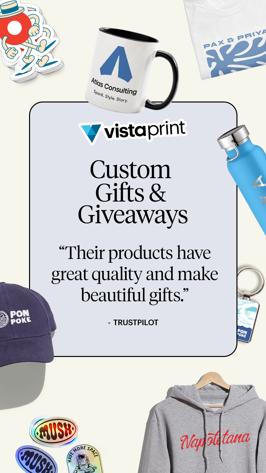 VistaPrint Facebook ad