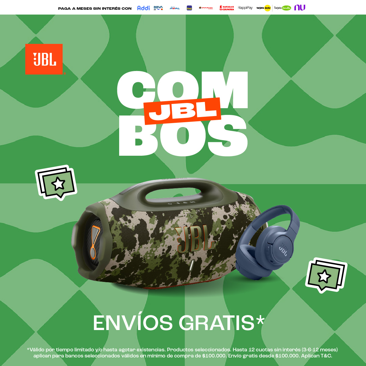 JBL Colombia Facebook ad: Envío gratis