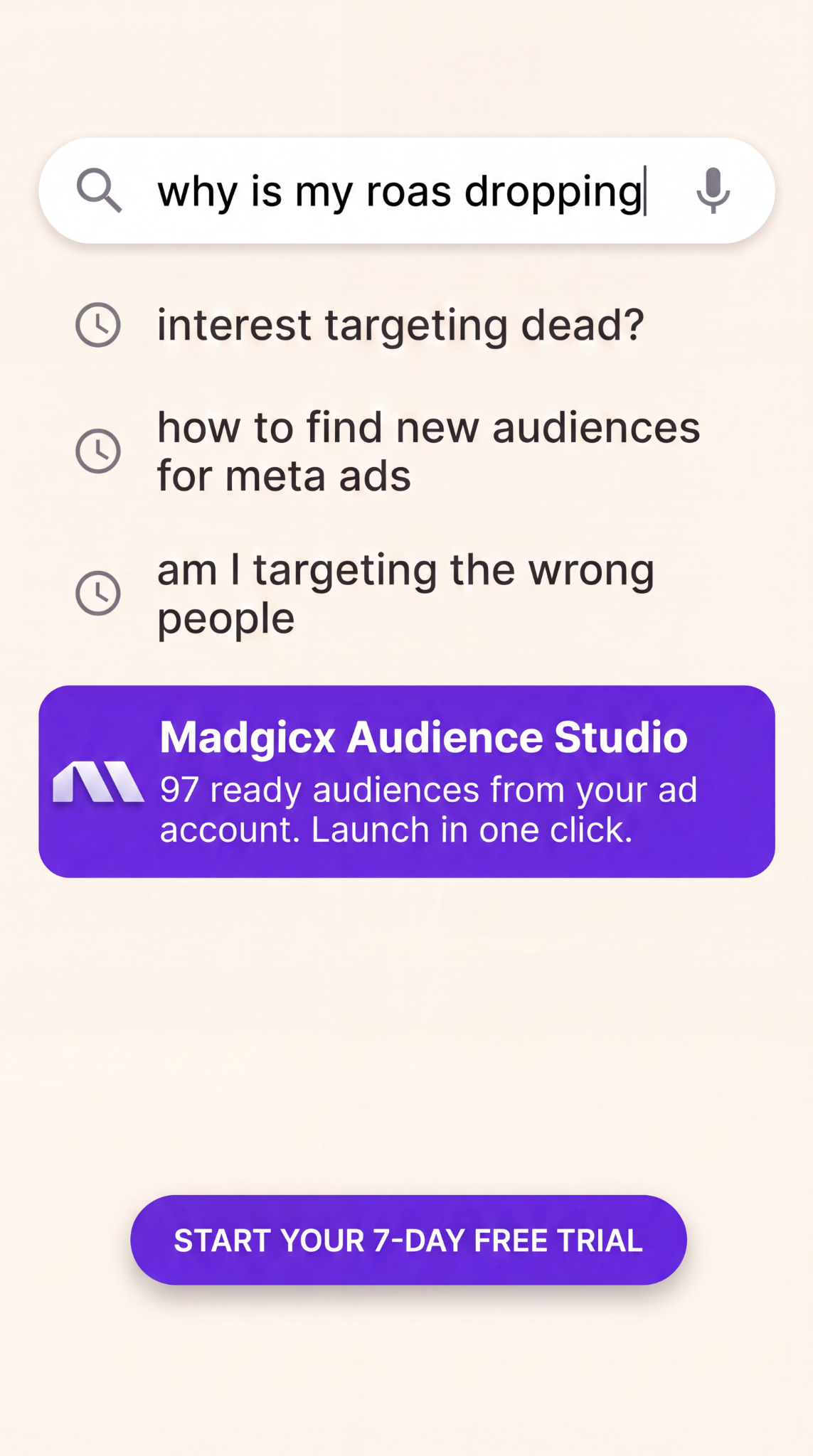 madgicx.com Facebook ad