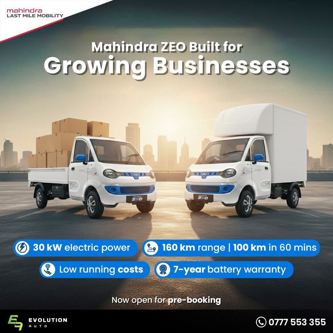 Mahindra EV Sri Lanka Facebook ad: Your business is growing.