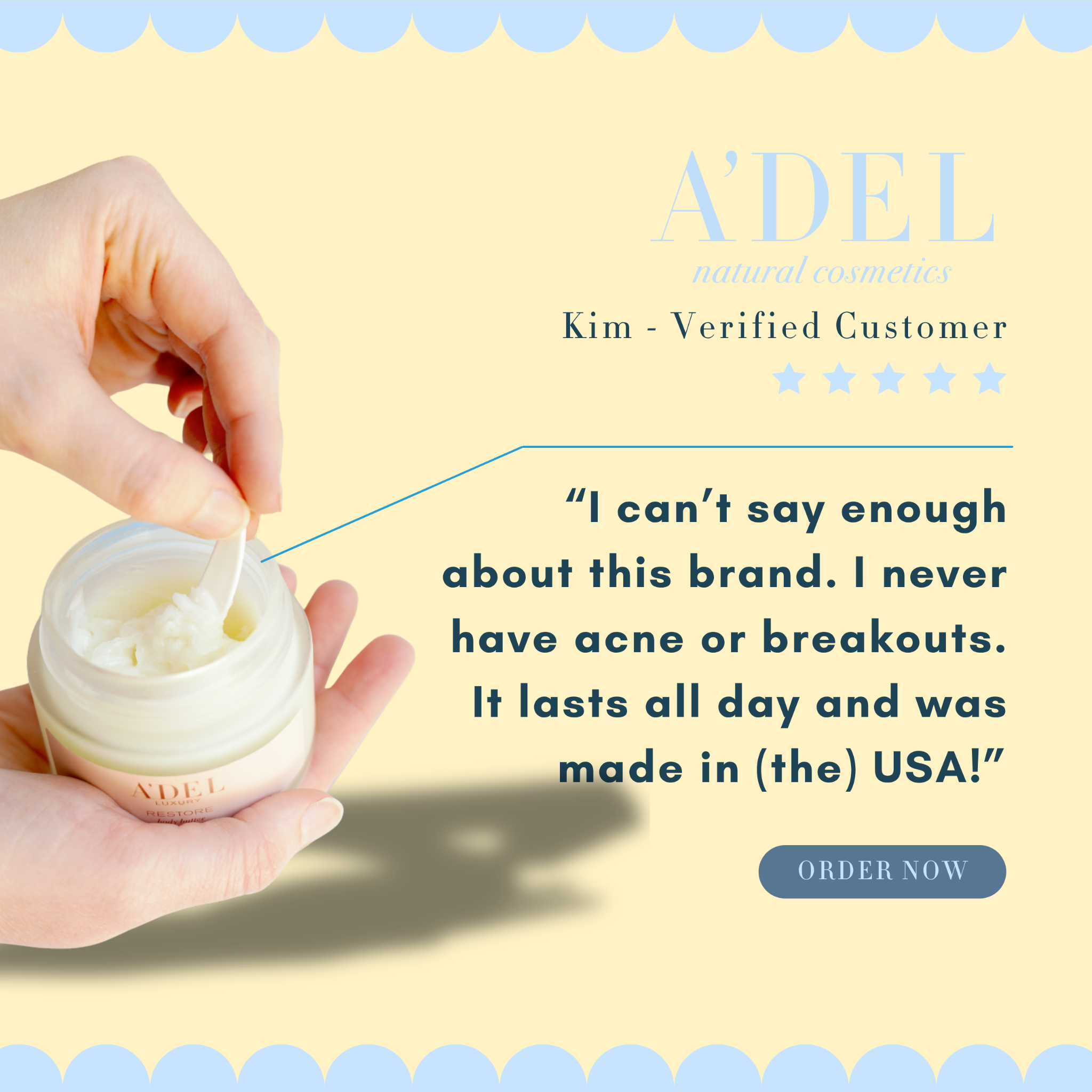A’del Natural Cosmetics Facebook ad