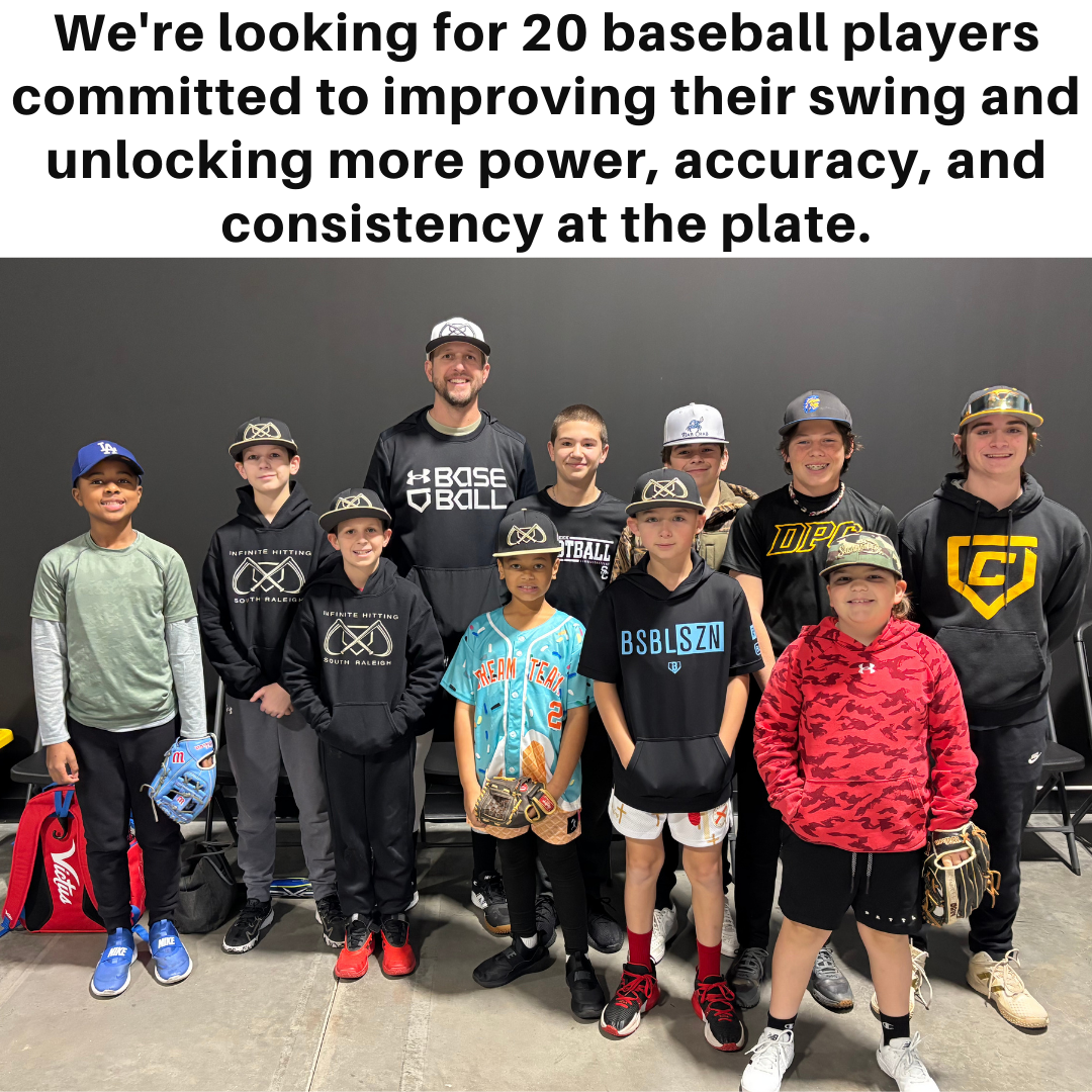 Infinite Hitting - South Raleigh Facebook ad: FREE SWING EVALUATION | BOOK NOW