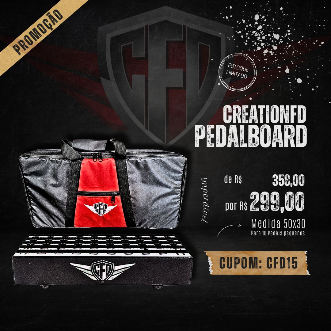 Creation FD - Pedalboard Handmade de Boutique Facebook ad: PEDALBOARD 50X30 C/ BAG