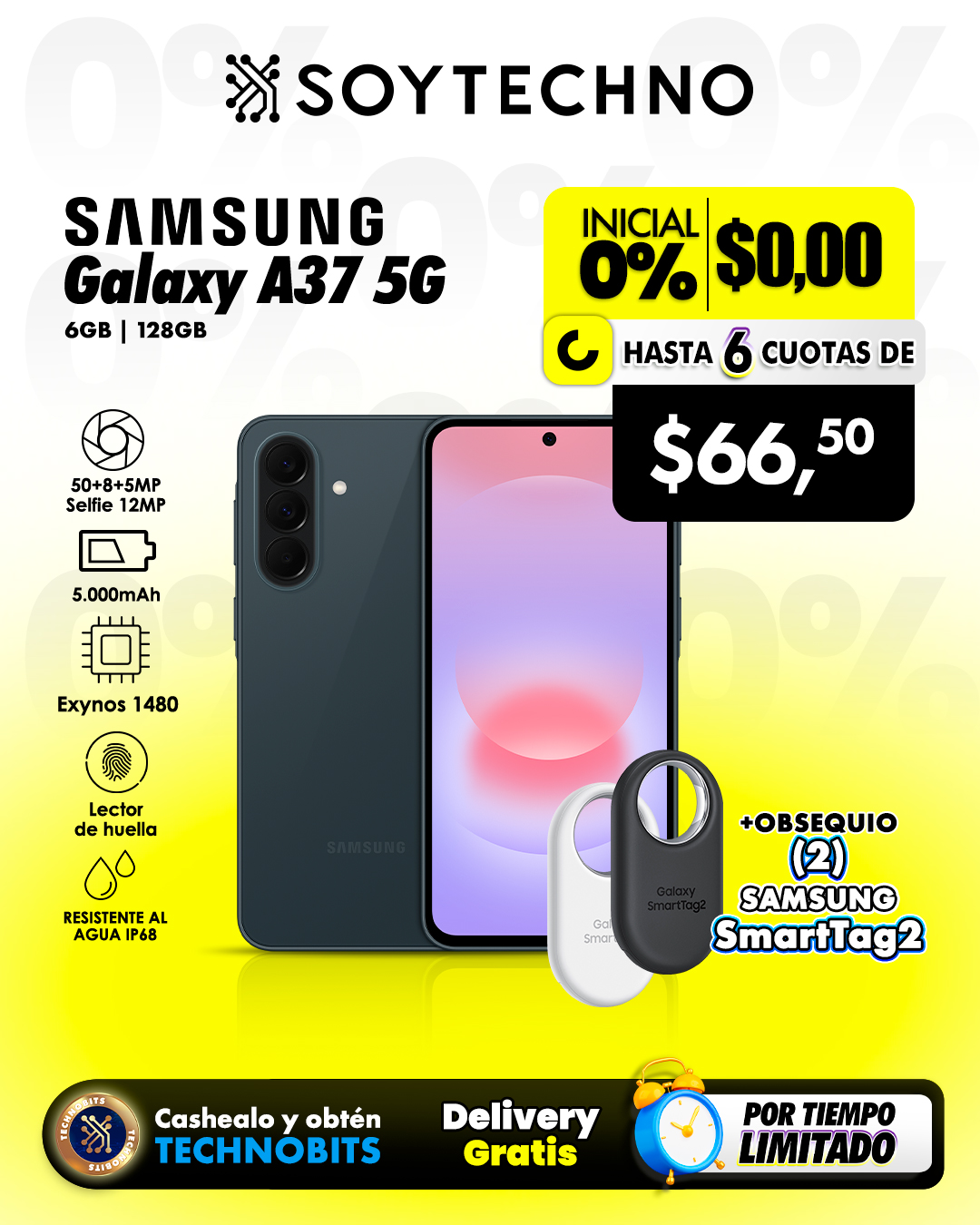 Grupo Soytechno Facebook ad: TU SAMSUNG NUEVO CON 0% DE INICIAL