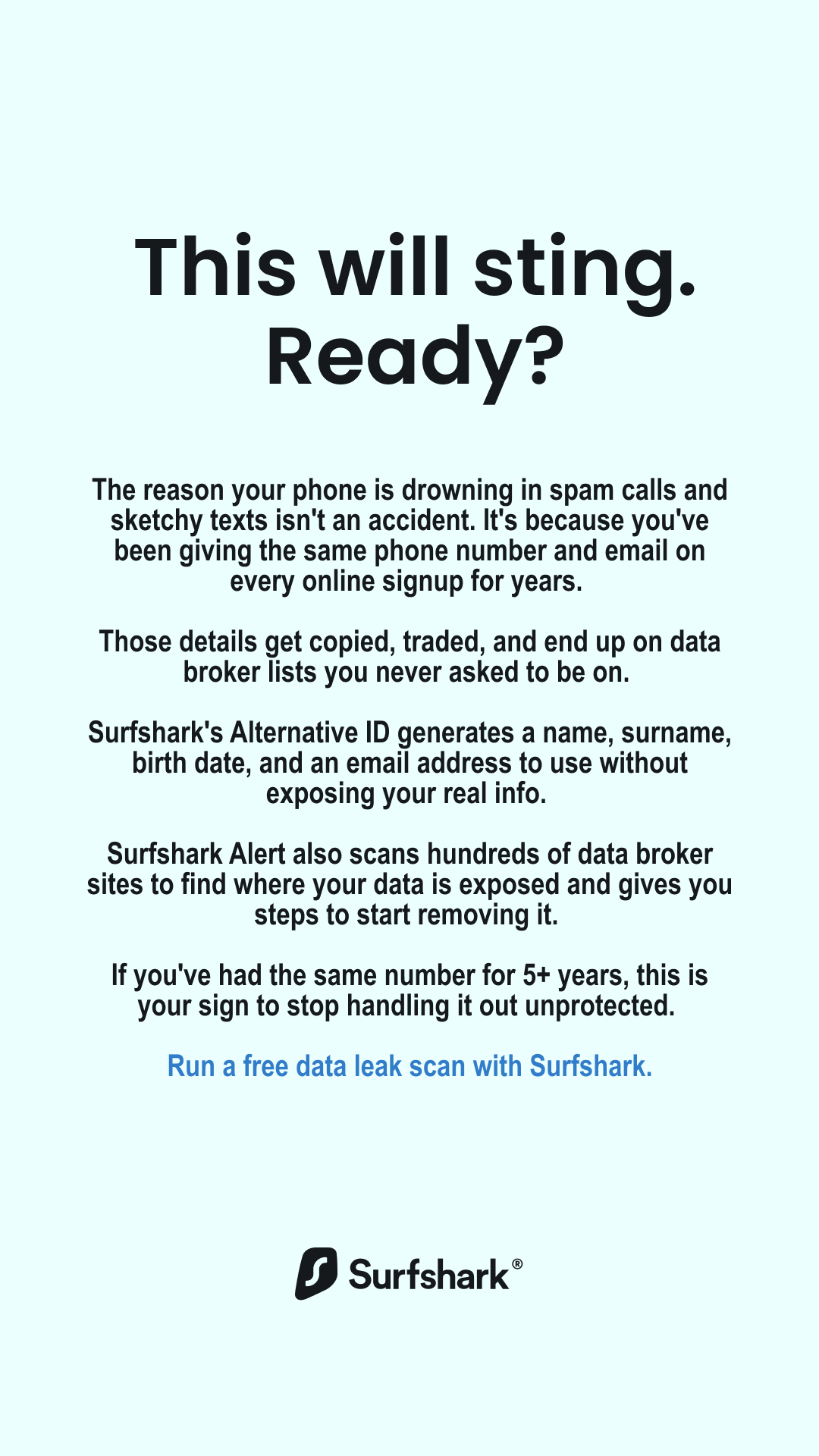 Surfshark Facebook ad