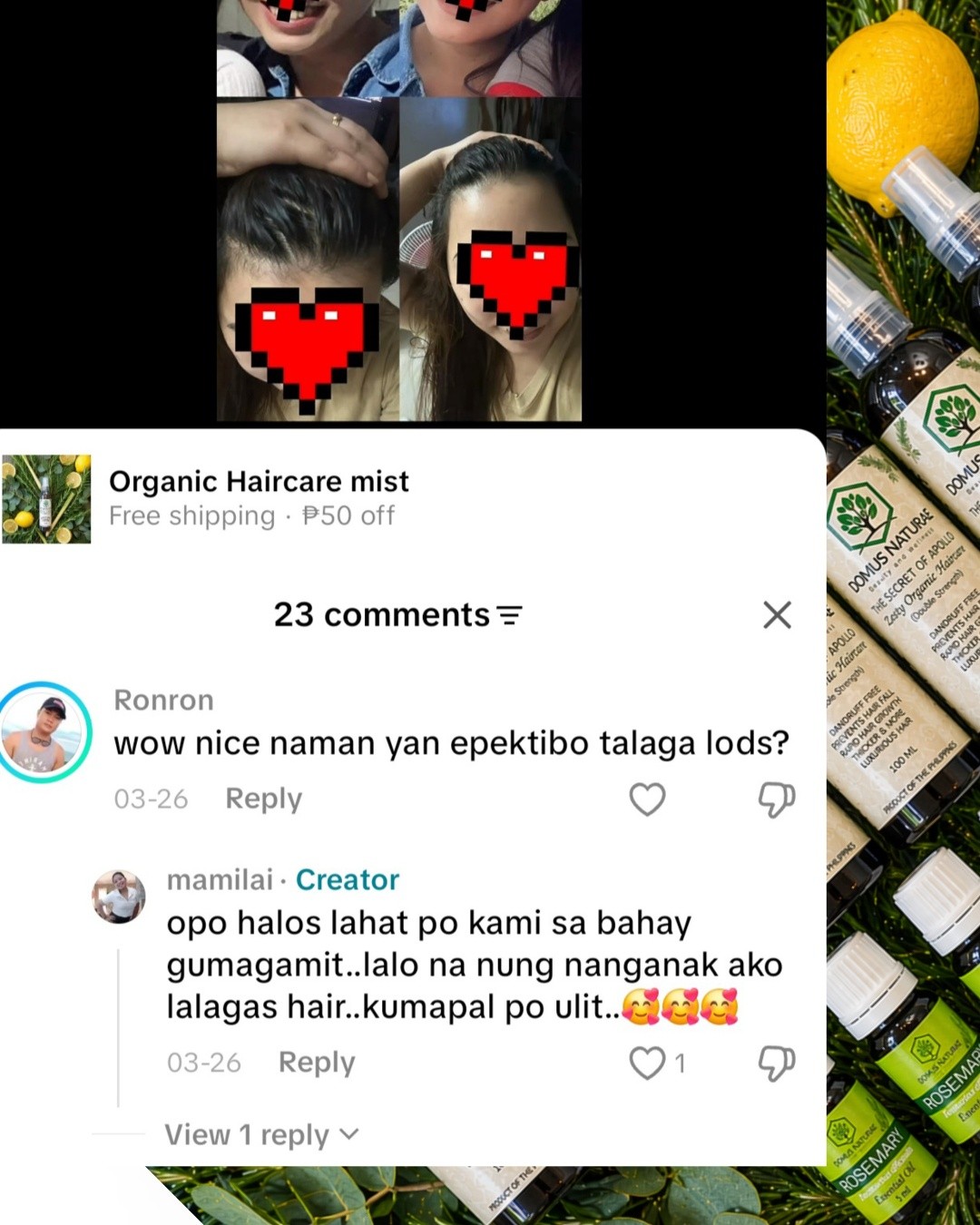 Domus Naturae Ph Facebook ad: Postpartum hair loss stole your confidence too?