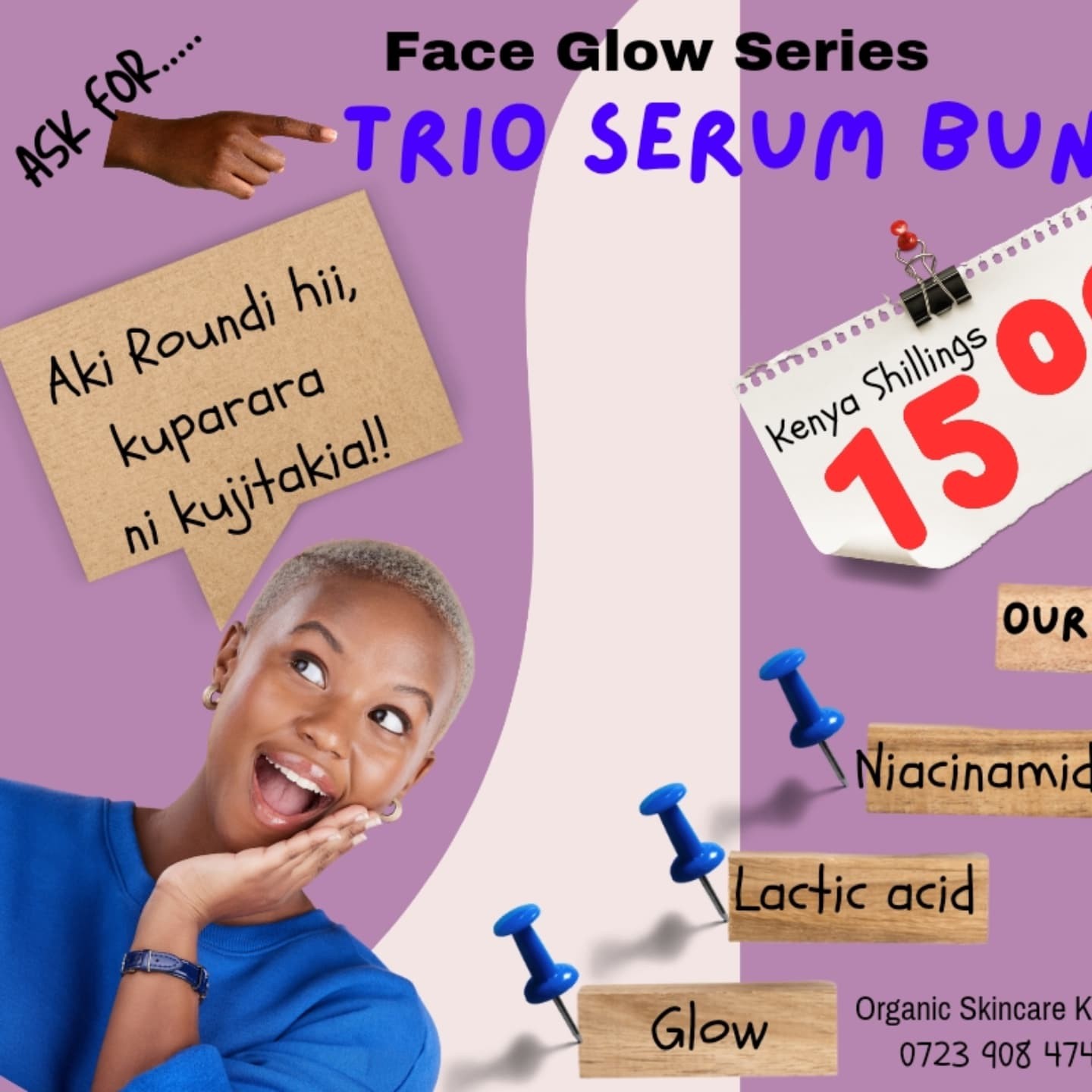 Organic skin care Kenya Facebook ad: Chat in Messenger
