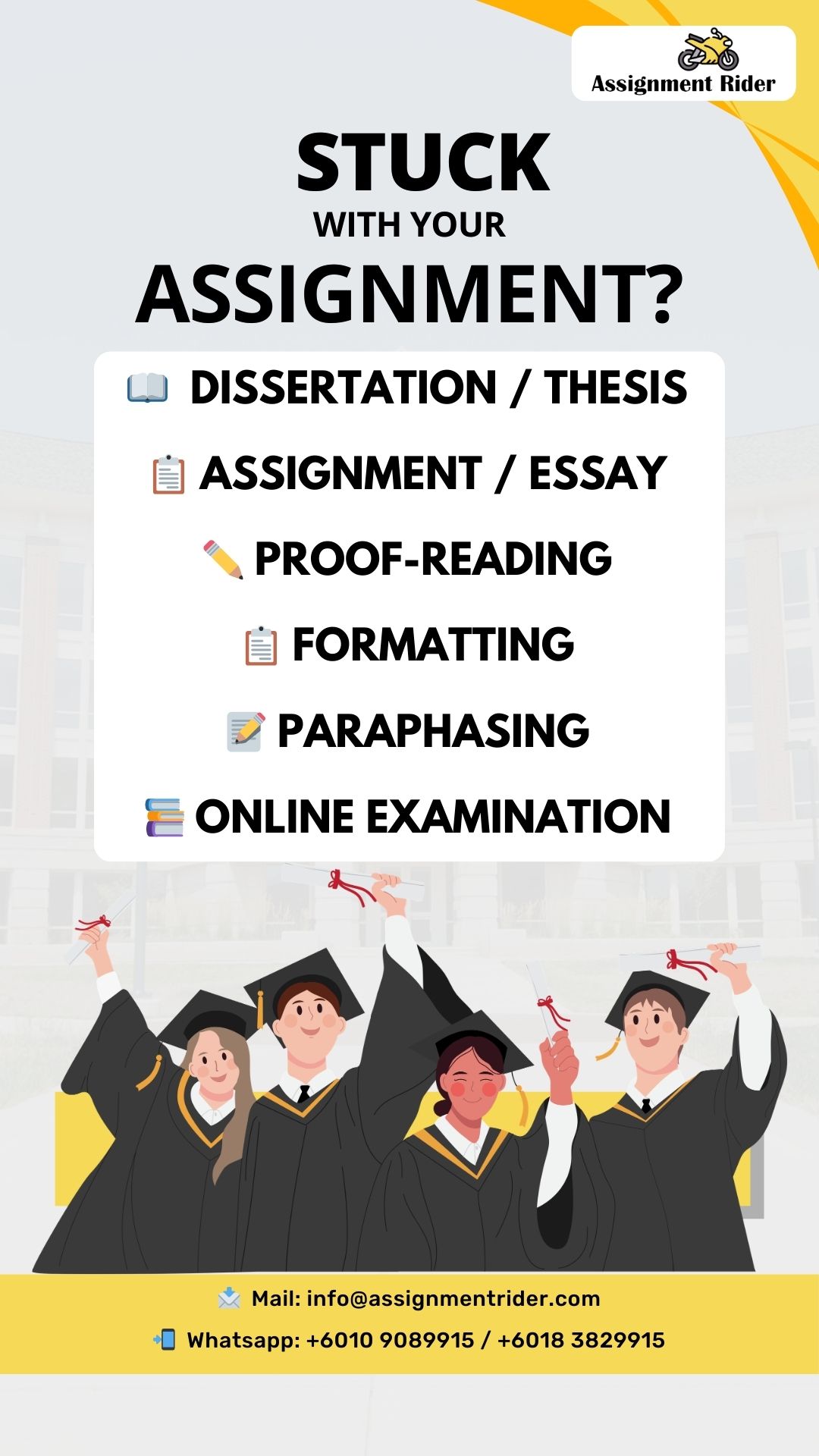 Assignment Rider Facebook ad