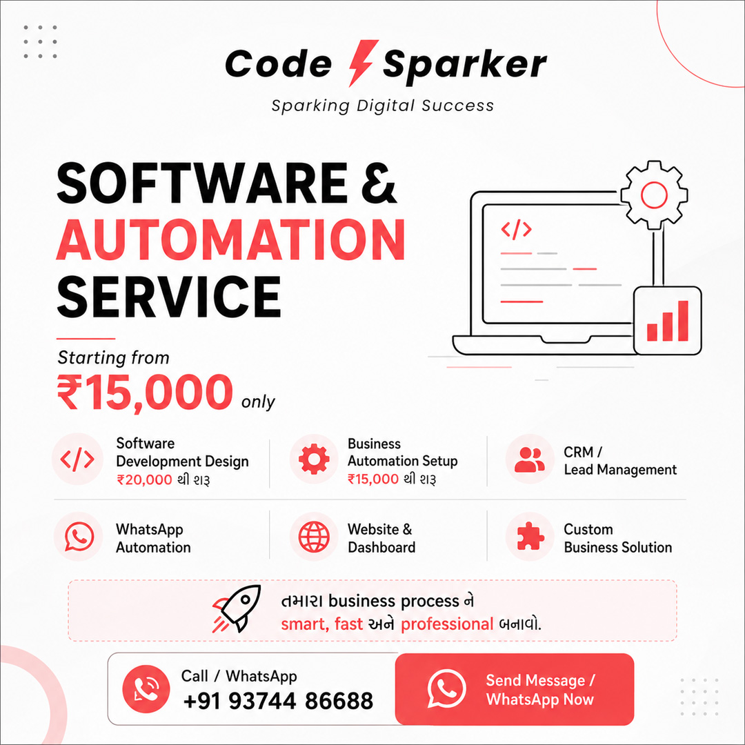 Code Sparker Facebook ad: Software & Automation Service