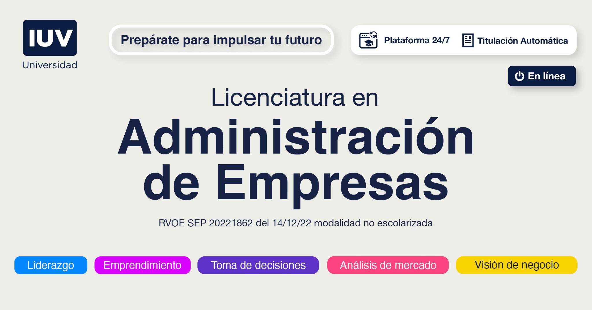 IUV Universidad Facebook ad: Regístrate aquí