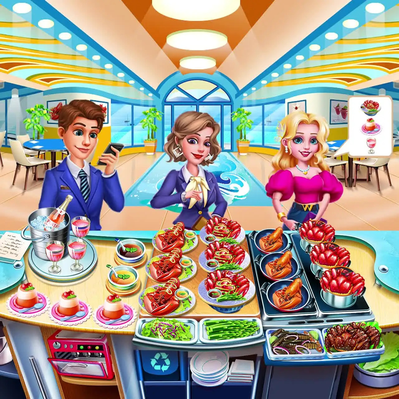 Airplane Cooking Facebook ad