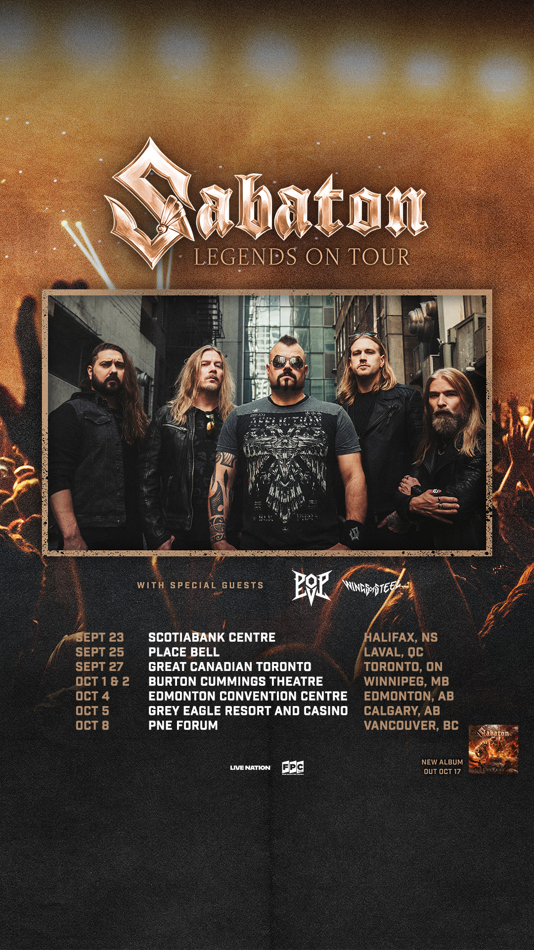 Sabaton Facebook ad: See Sabaton live!