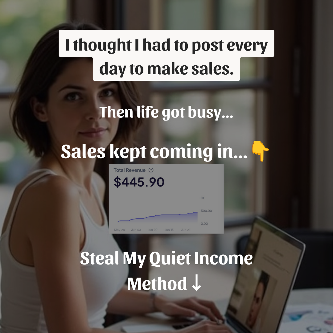 Elevate with Karen Facebook ad: Copy my no posting system to sales