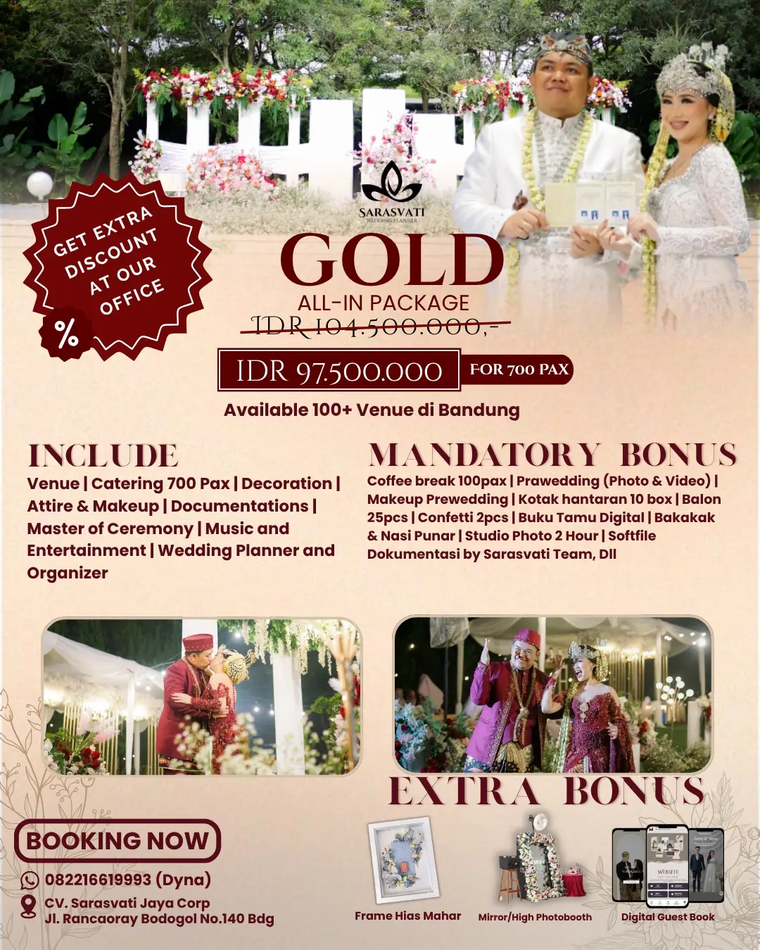 sarasvati.wedding Facebook ad: July’s Grand Deals: Let Your Dream Wedding Shine!