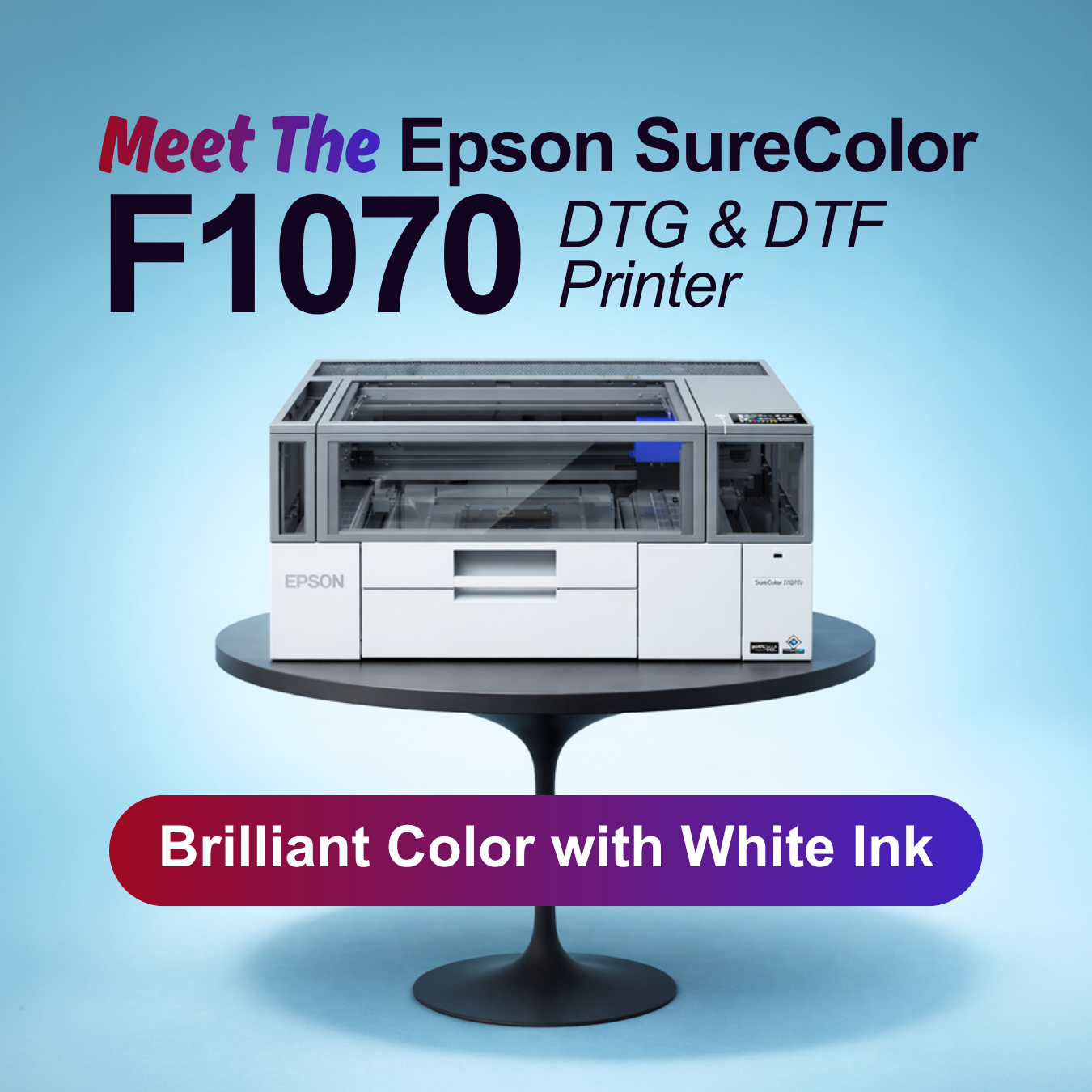 Equipment Zone Facebook ad: Print Like a Pro with Epson SureColor F1070!