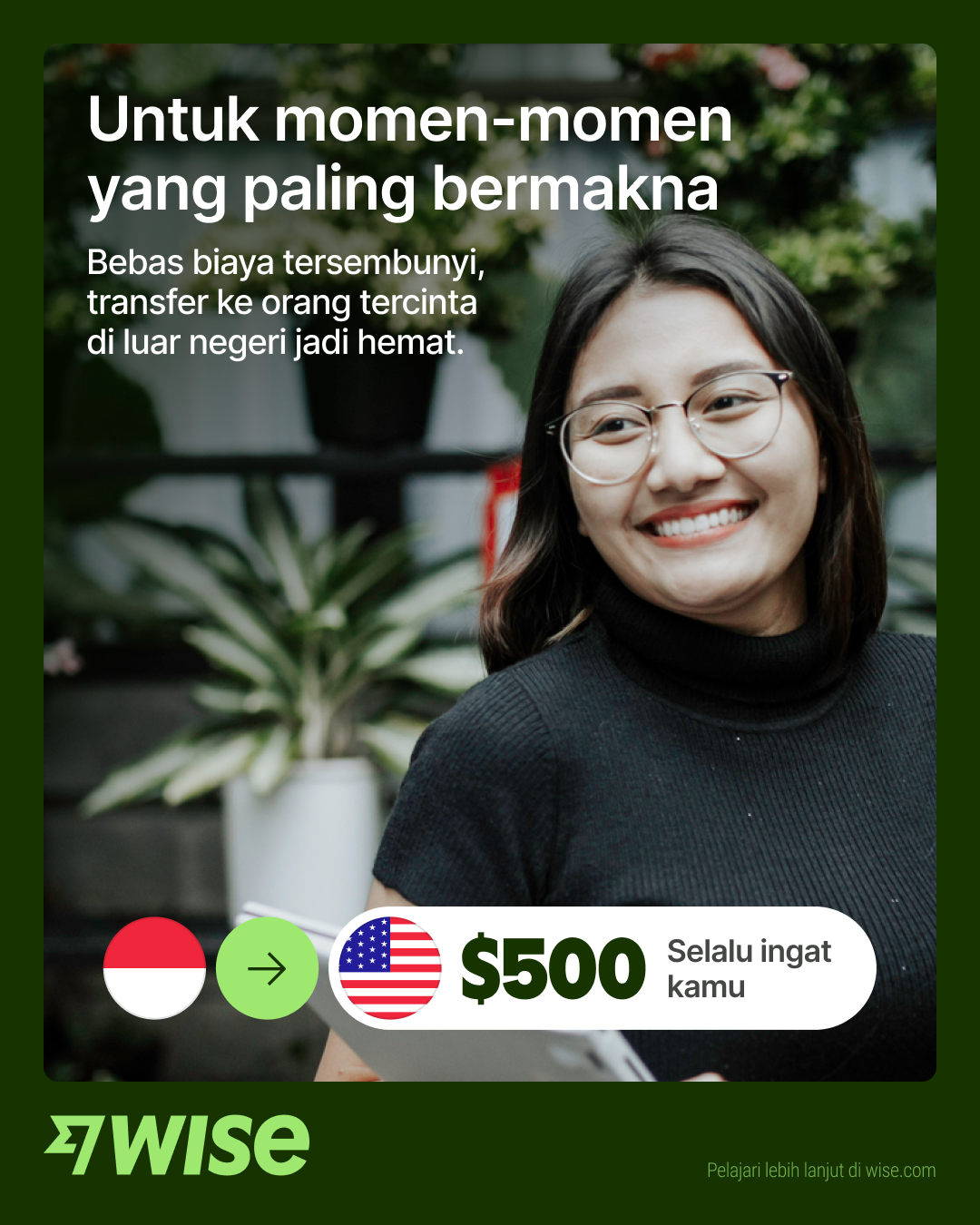 Wise Facebook ad