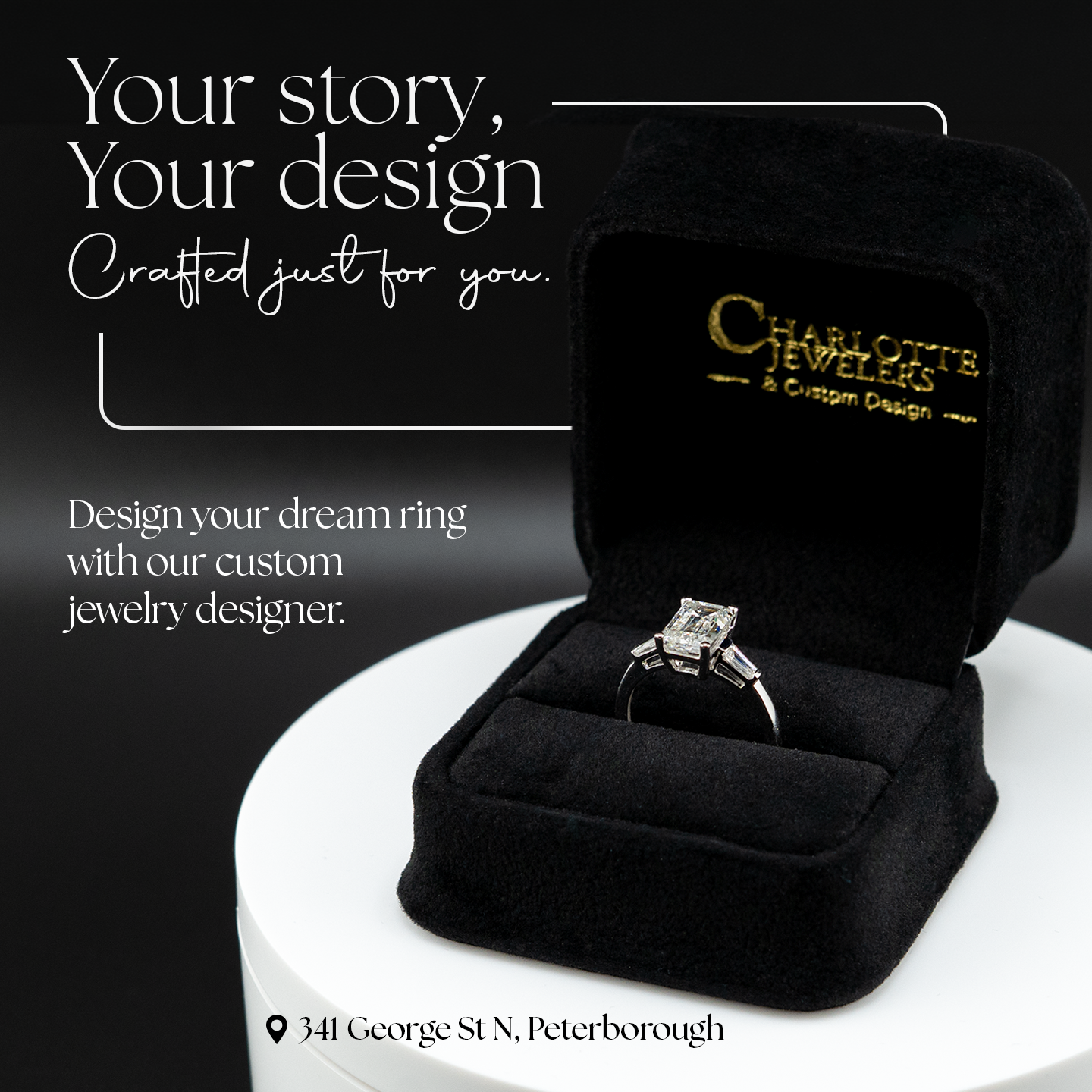Charlotte Jewelers Facebook ad: Custom Design >>
