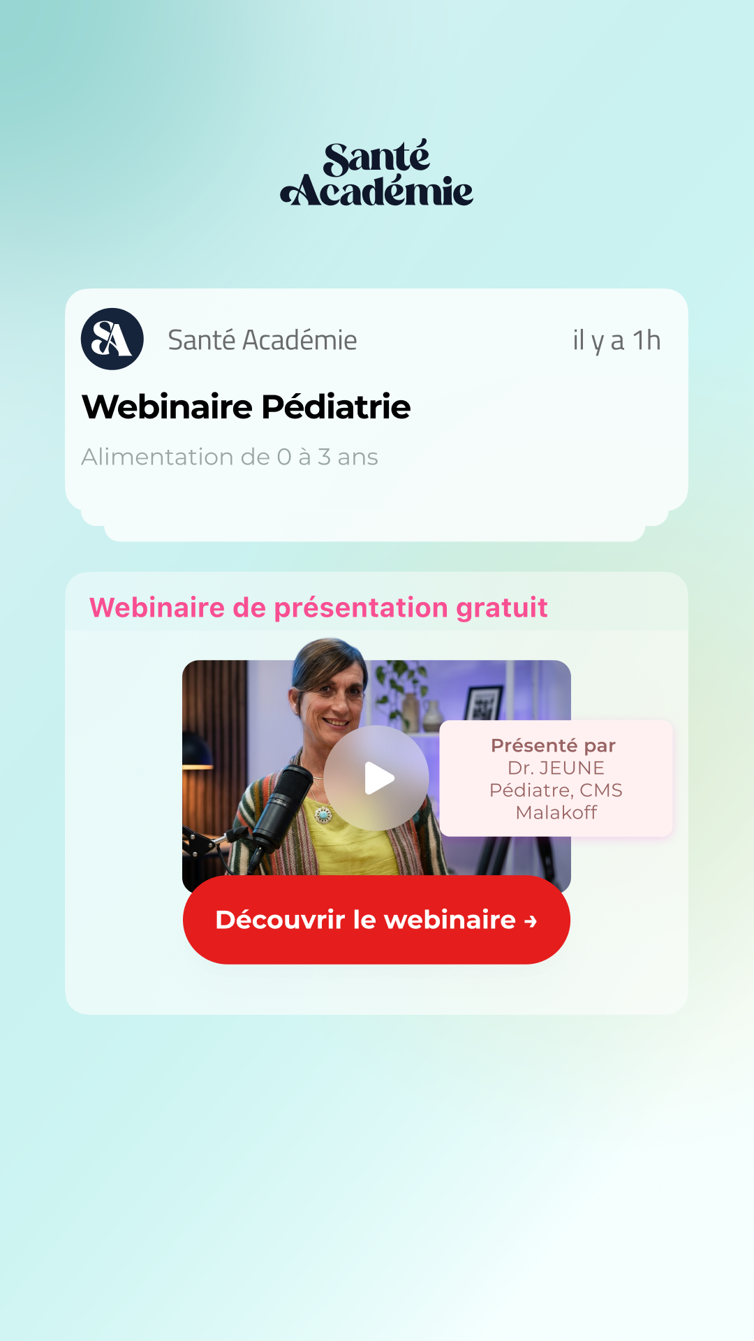 Santé Académie Facebook ad