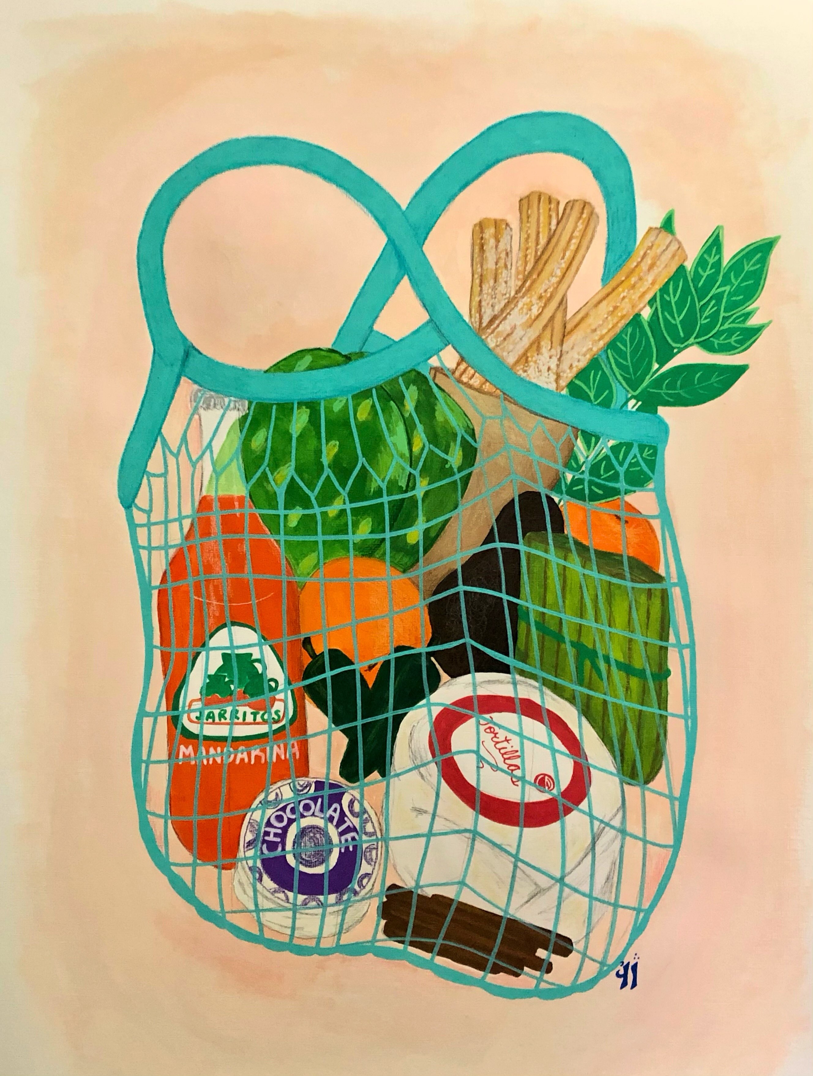 Paloma Facebook ad: My shopping bag paintings are now available as…
