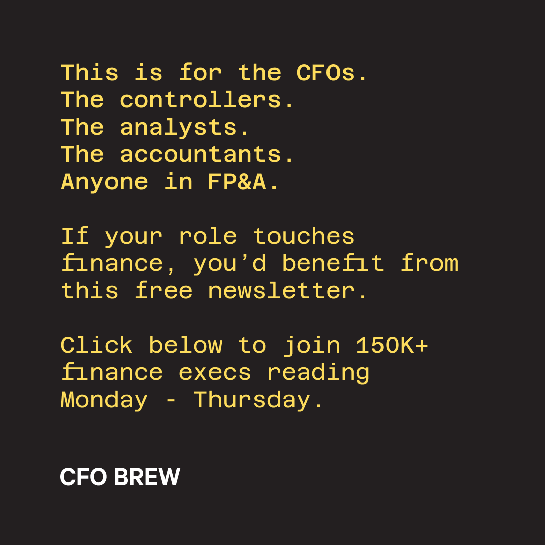 CFO Brew Facebook ad: Stay CFO-savvy: get must-read news straight to your inbox