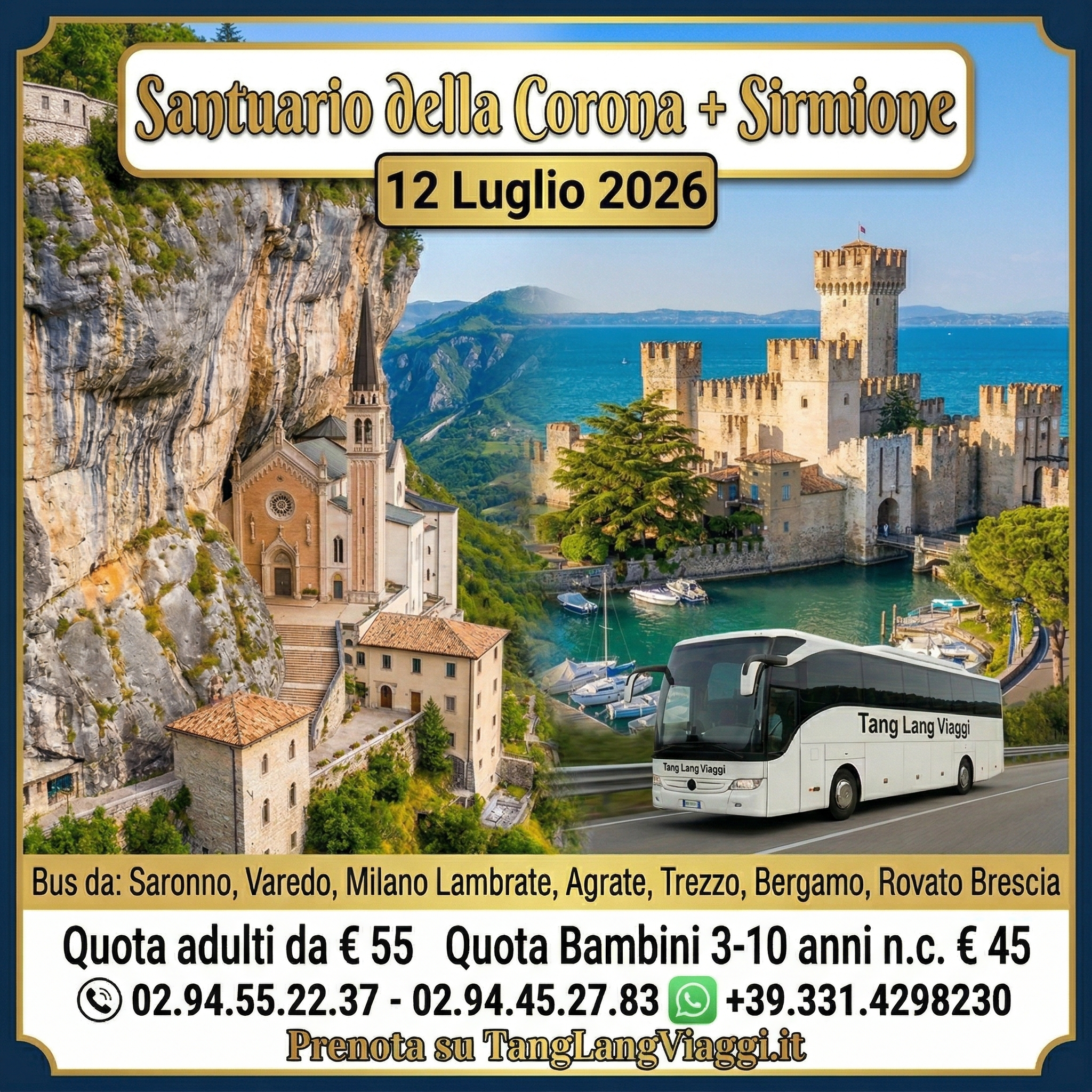 Tang Lang Viaggi Facebook ad: Madonna della Corona & Sirmione: una giornata tra cielo e…