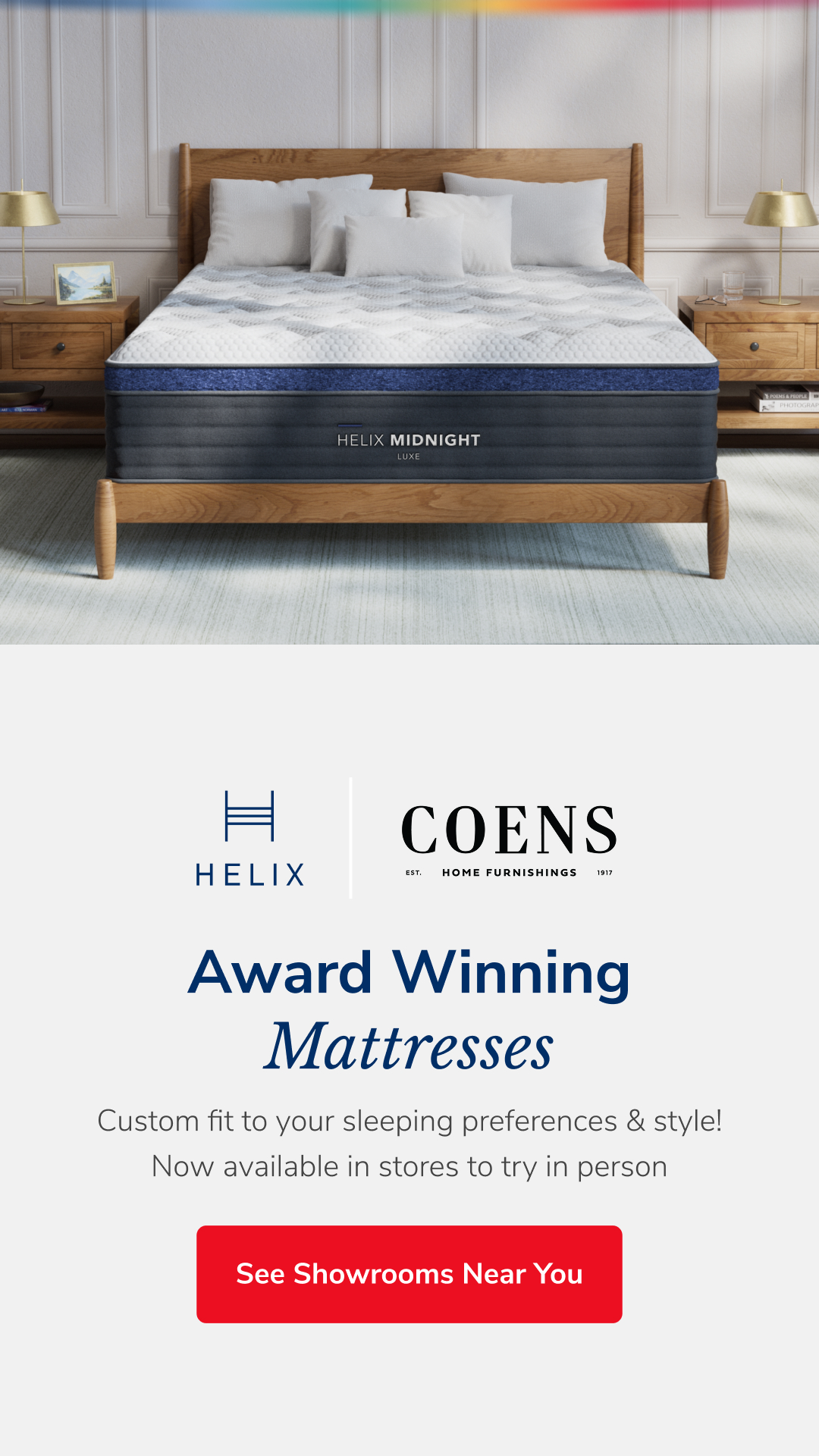 Helix Sleep Facebook ad