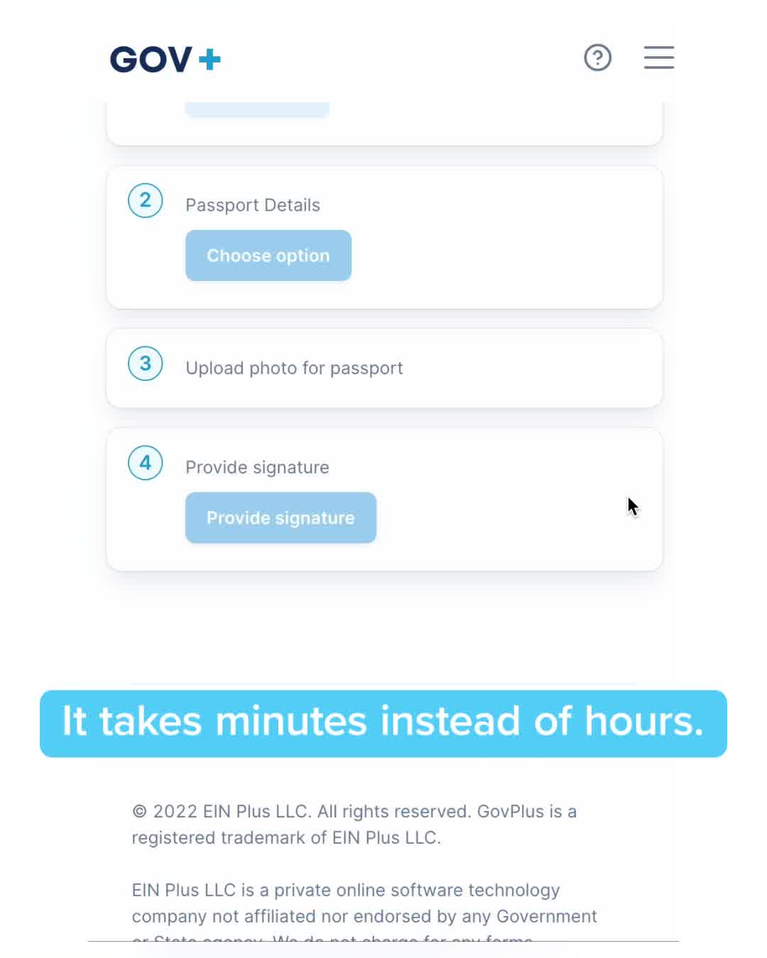 GovPlus Facebook ad: Avoid Paperwork, Get Your Passport with GOV+