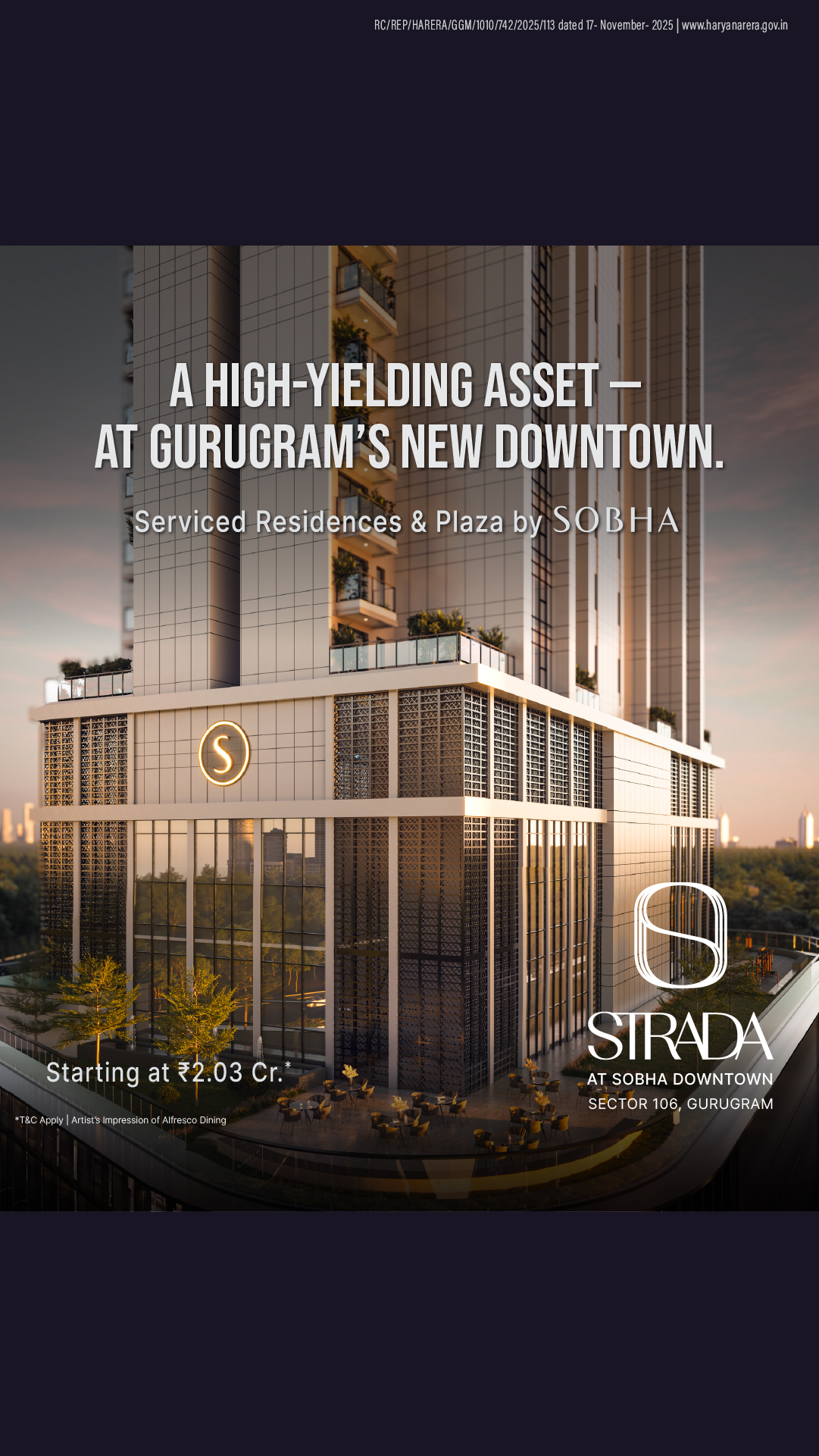 SOBHA Limited Facebook ad