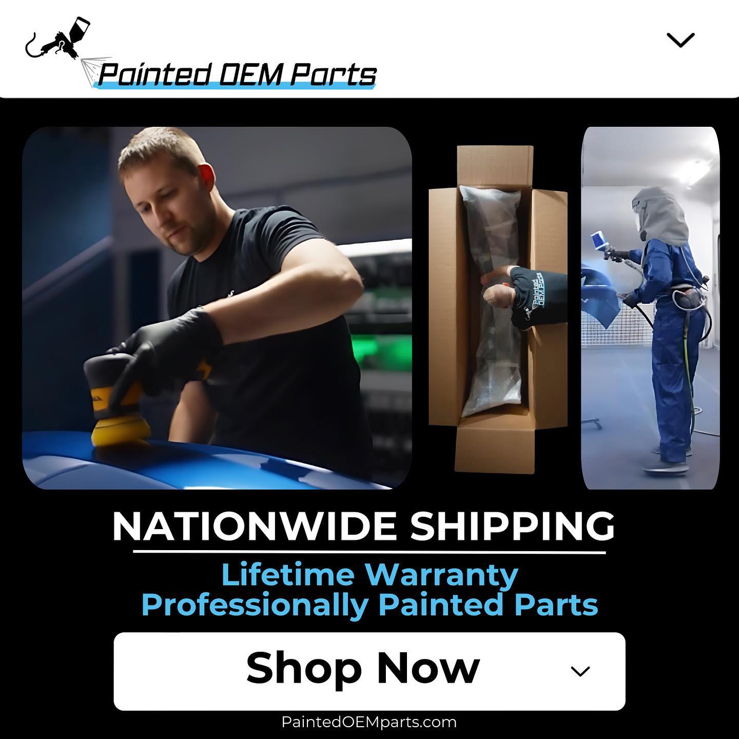 Painted OEM Parts Facebook ad: Painted OEM Parts offers Nationwide Shipping, Lifetime…