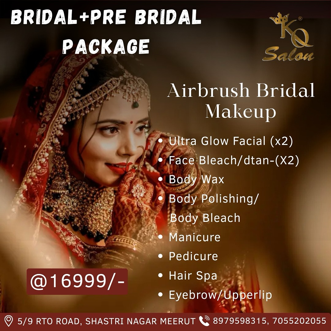 KQSalon Facebook ad: Because every bride deserves to glow