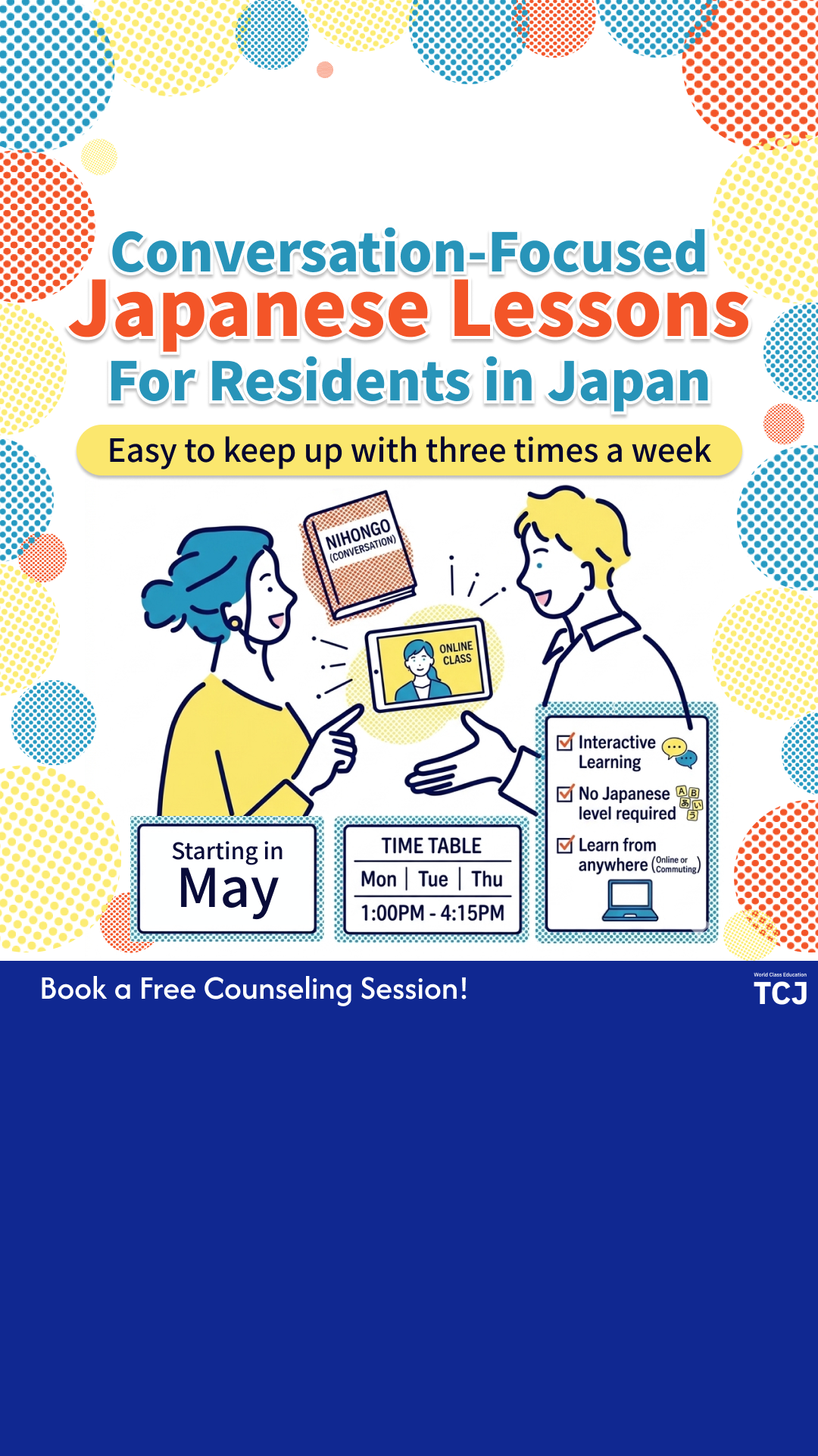 TCJ Japanese Language School Tokyo/Osaka Facebook ad