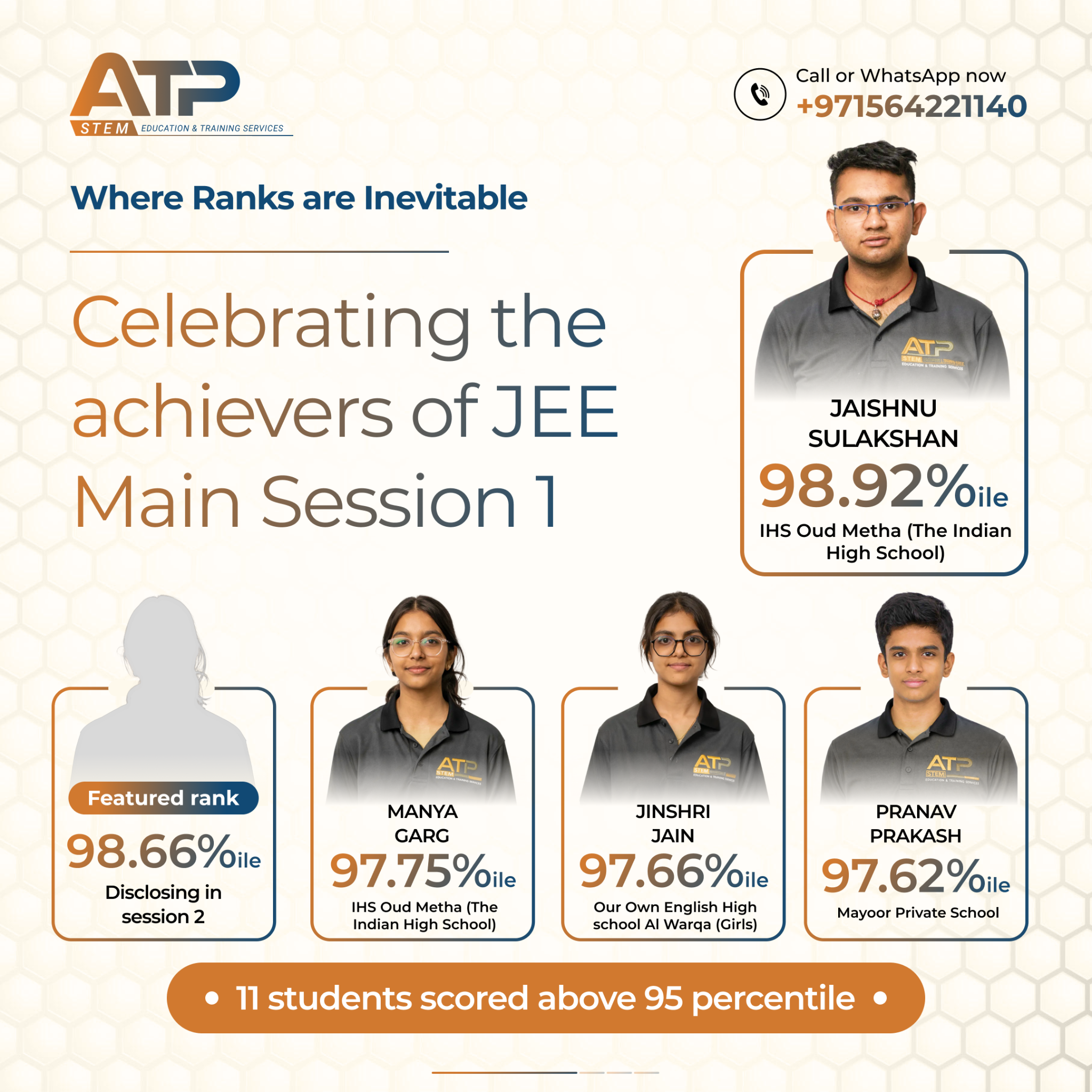 ATP STEM Education and Training Services Facebook ad: JEE results are not luck.