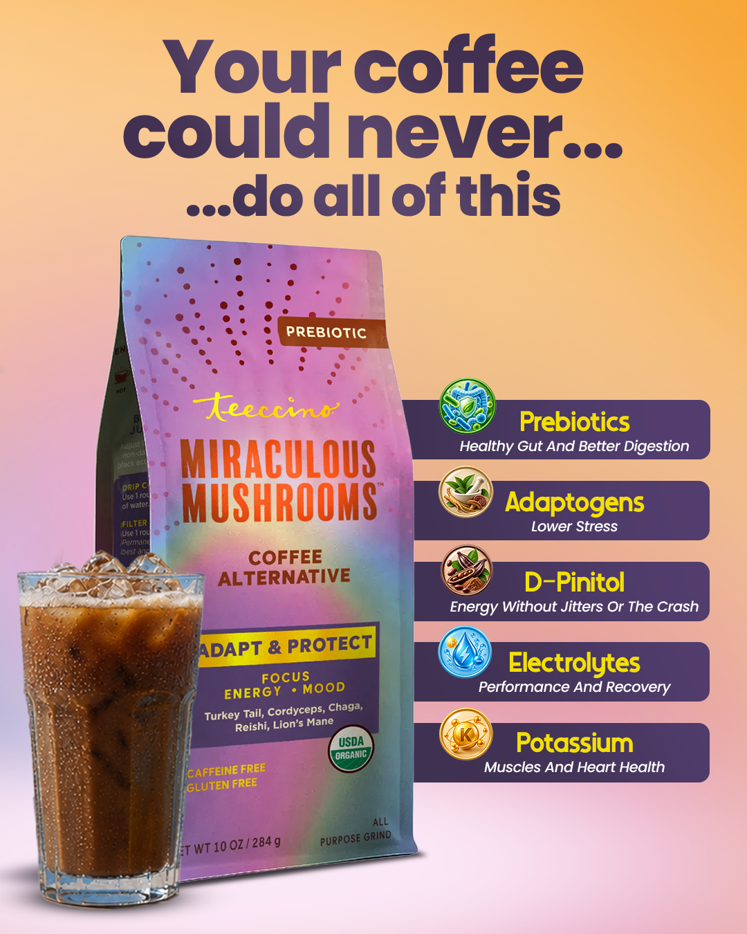Teeccino Herbal Coffees & Teas Facebook ad