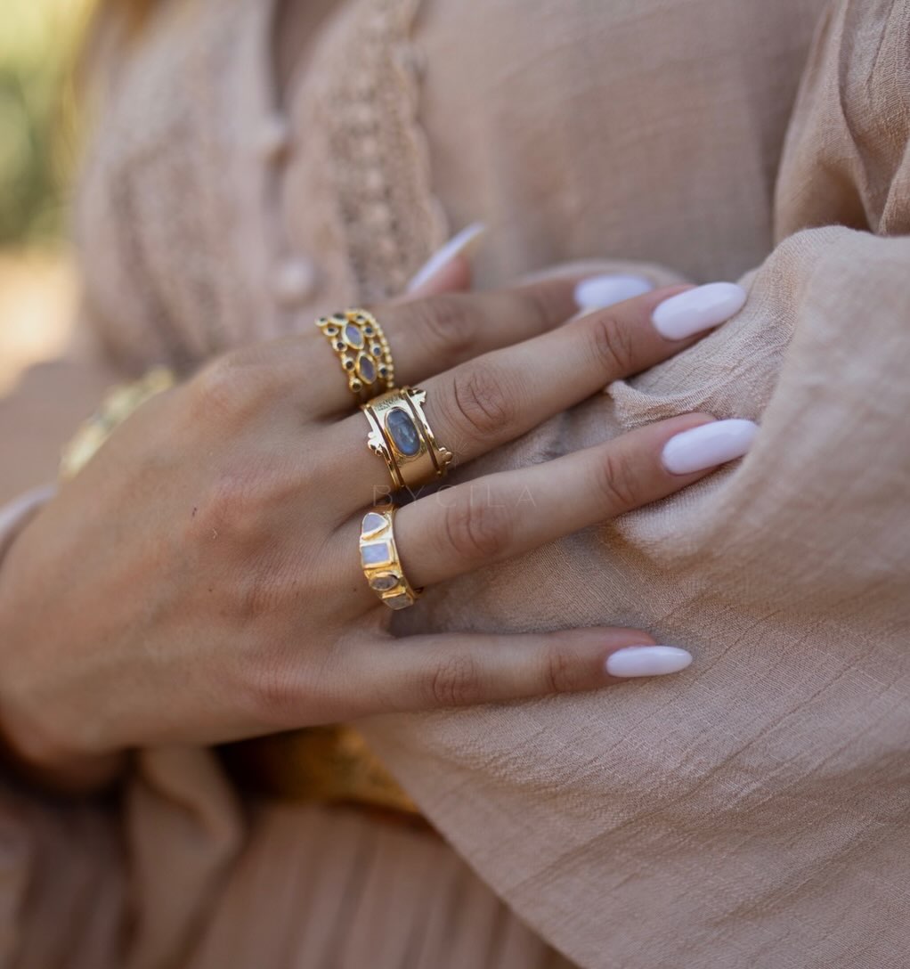 ByCila Facebook ad: Loli Ring * Moonstone * Gold Plated 18k * BJR357, ByCila
