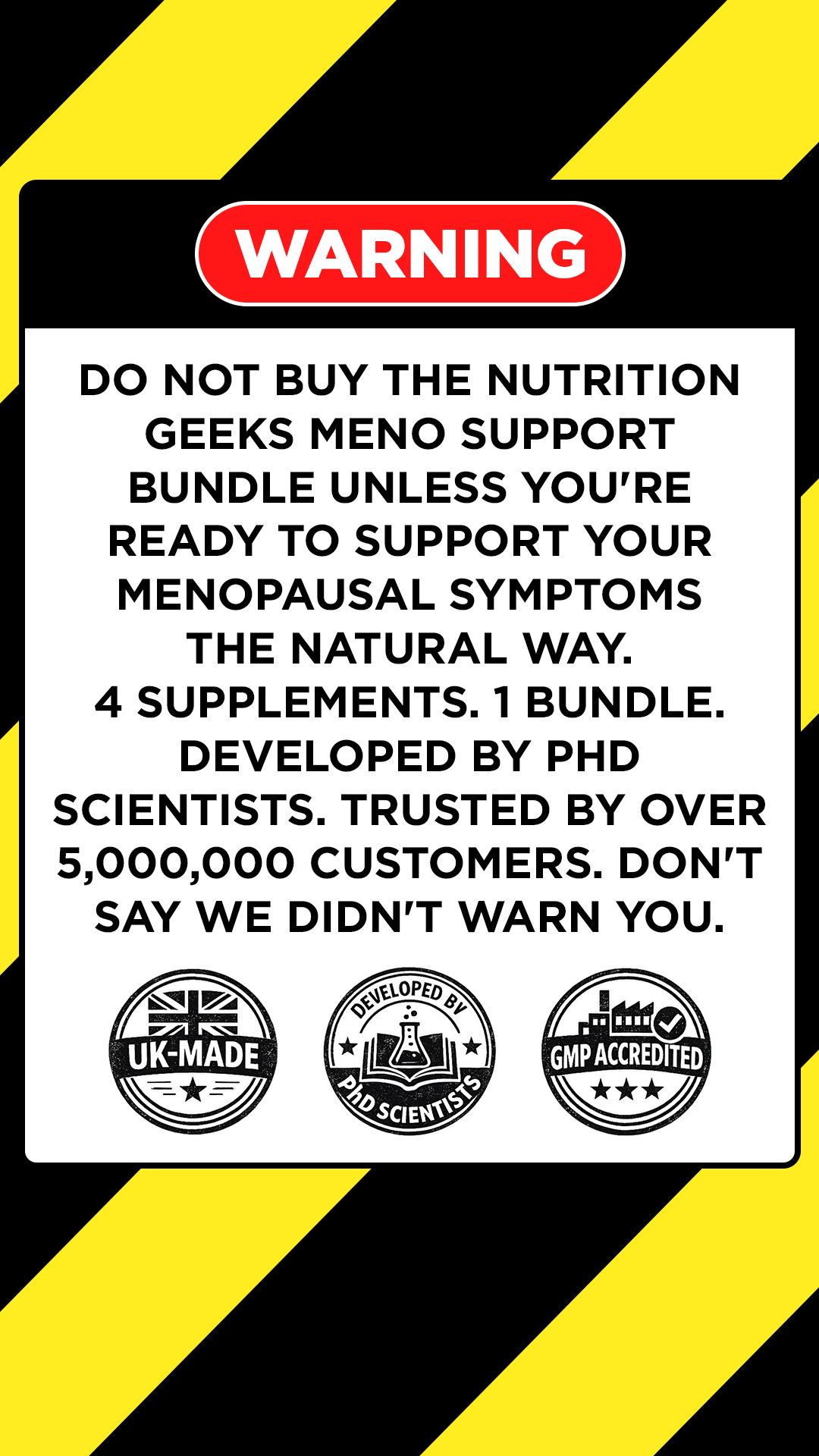 Nutrition Geeks Facebook ad