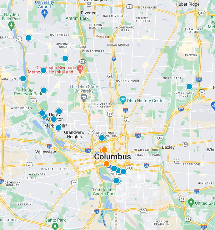 Search Columbus Area Real Estate Facebook ad from Mar 6, 2025