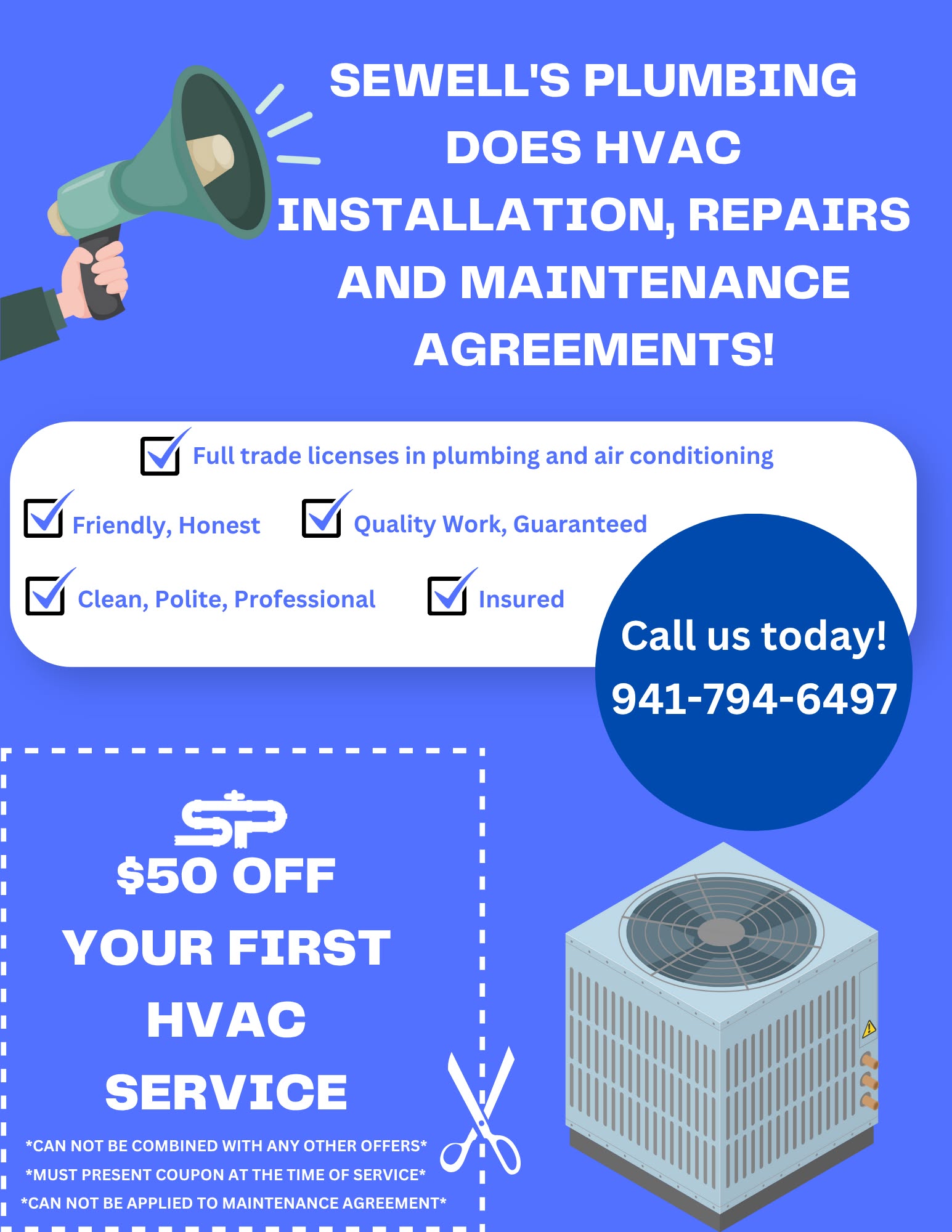 Sewells Plumbing & Air Facebook ad