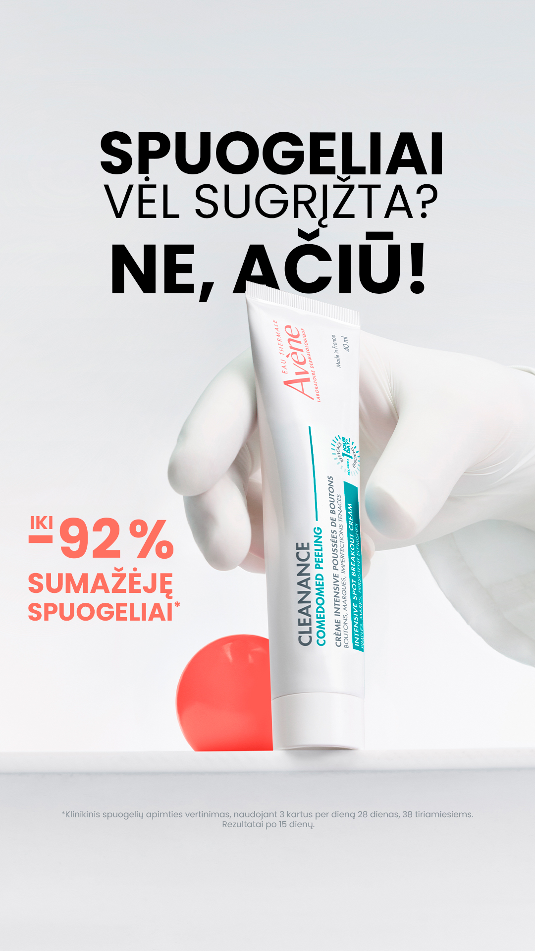 Eau Thermale Avene Lietuva Facebook ad: Spuogeliai tikrai nebuvo įtraukti į šio sezono planus.