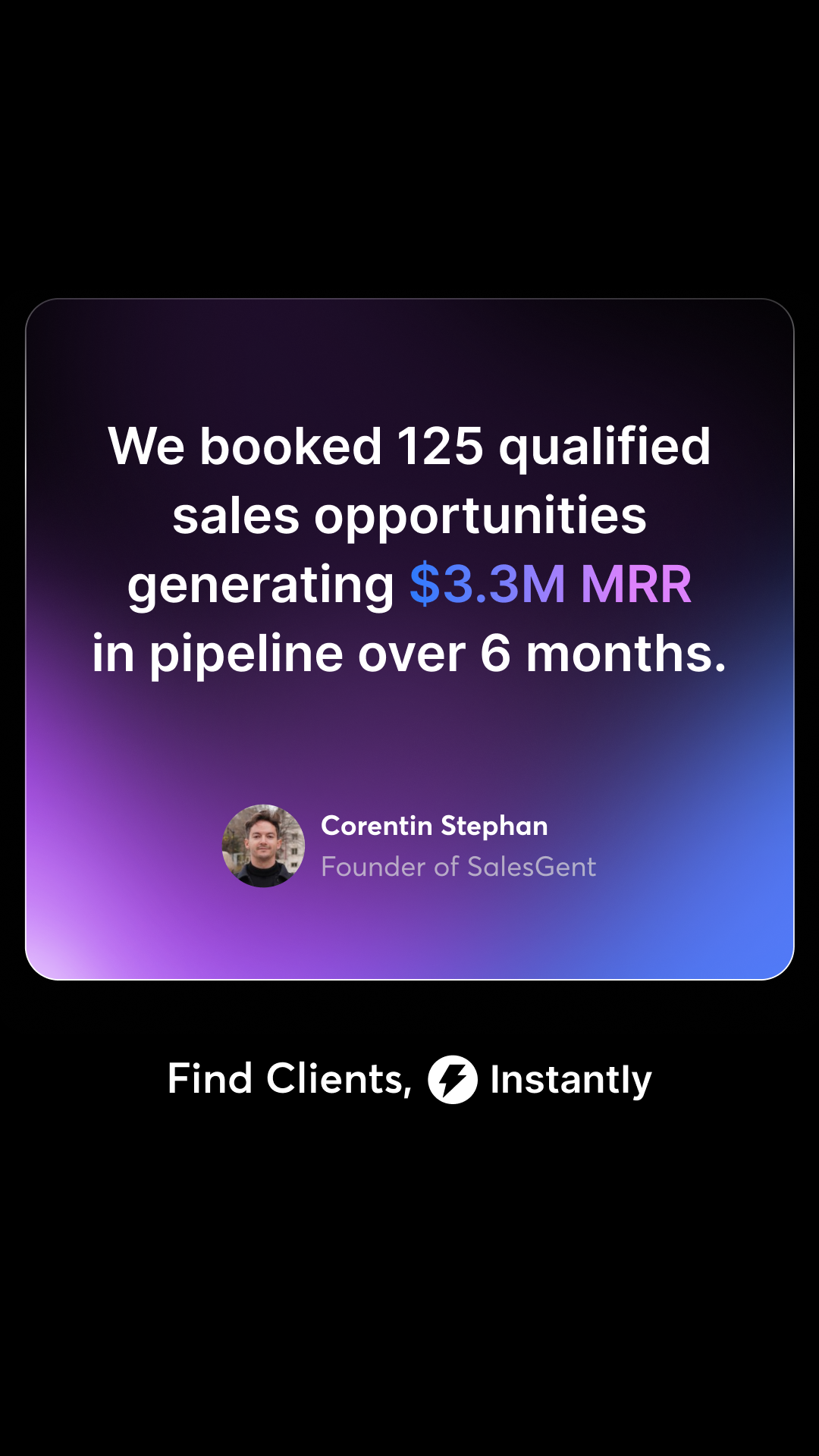 Instantly.ai Facebook ad