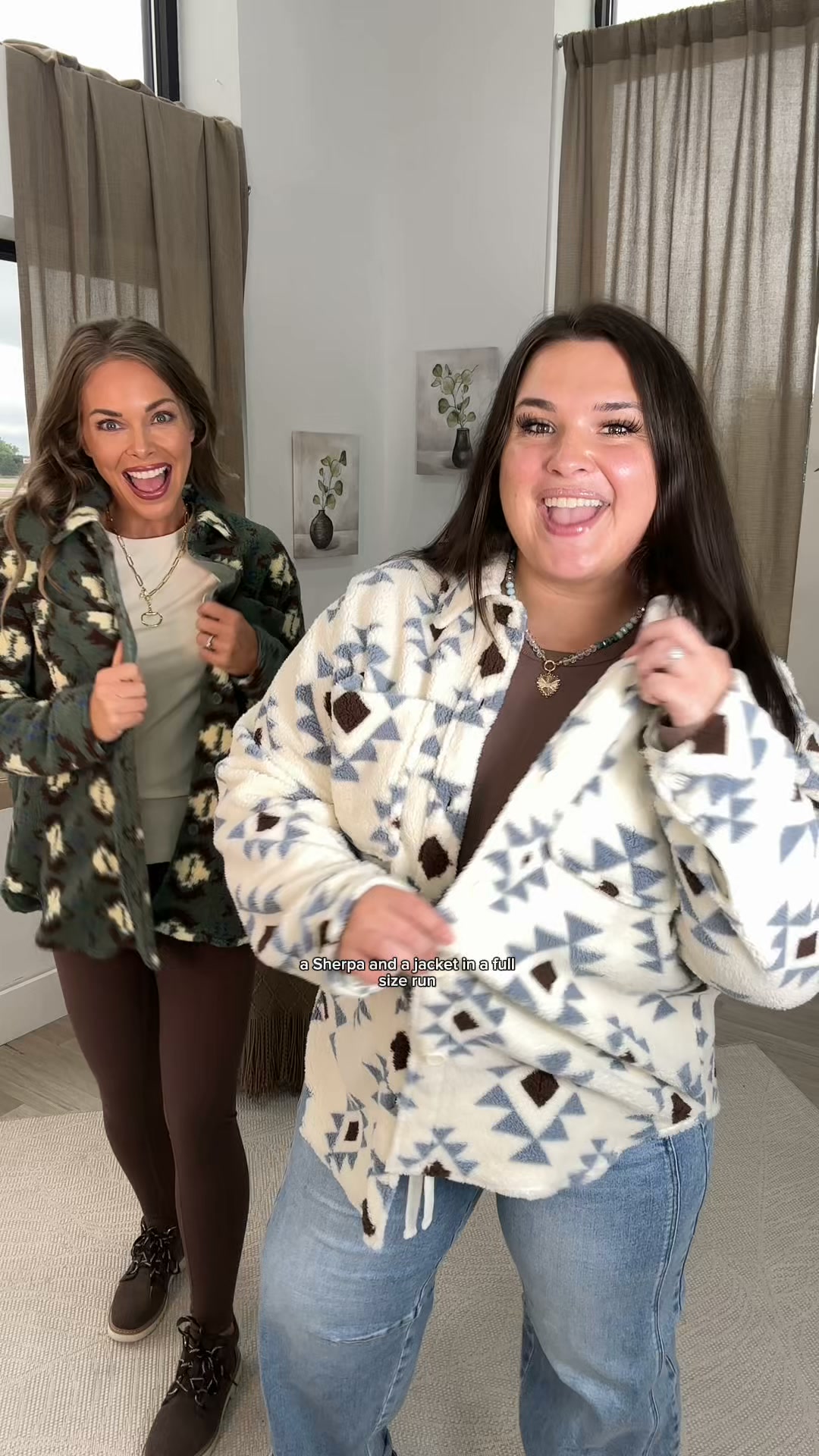 Filly Flair Facebook ad: The SOFTEST Sherpa Shacket in Sizes S-3X