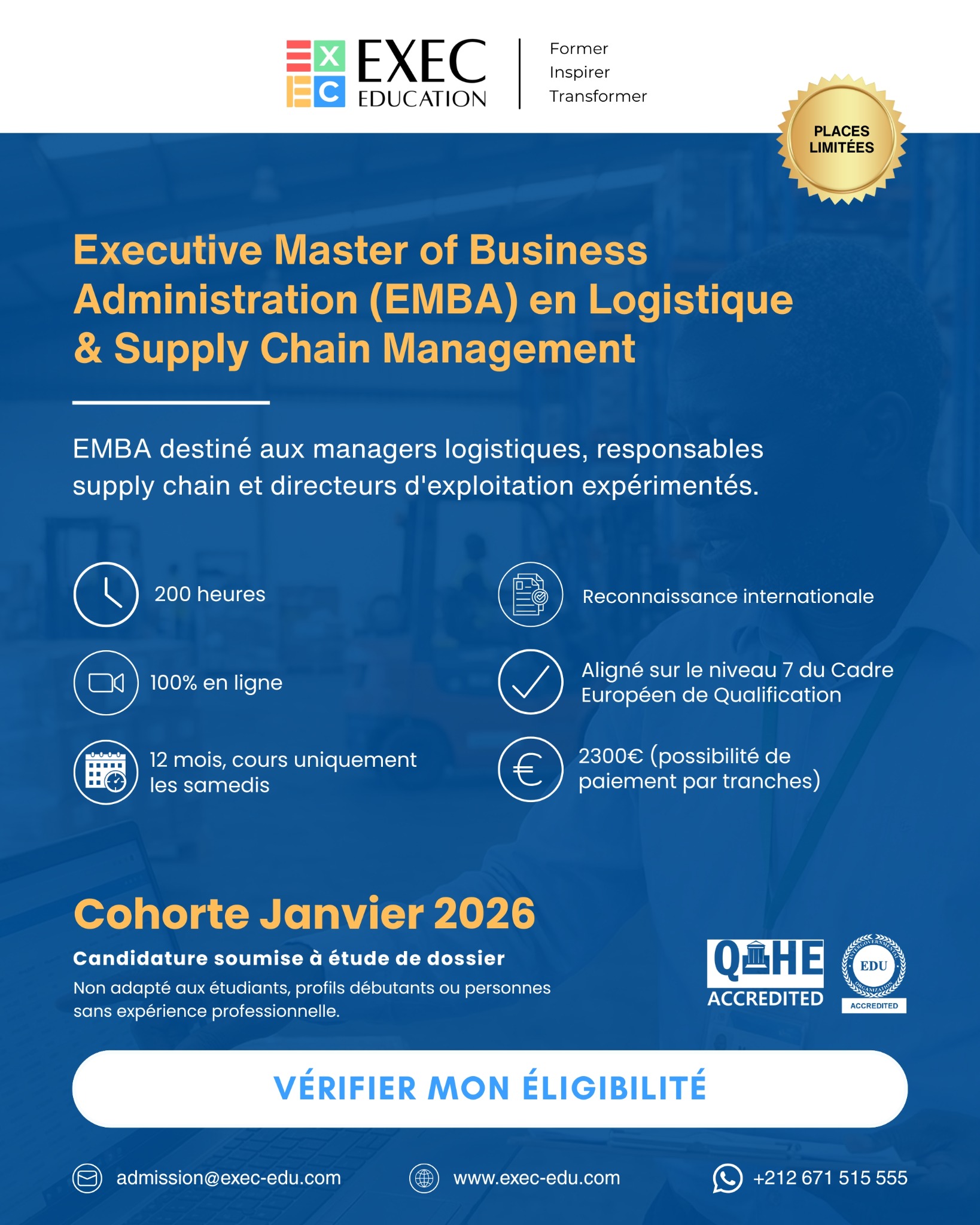 EXEC Education Facebook ad: Executive MBA Logistique & Supply Chain Management