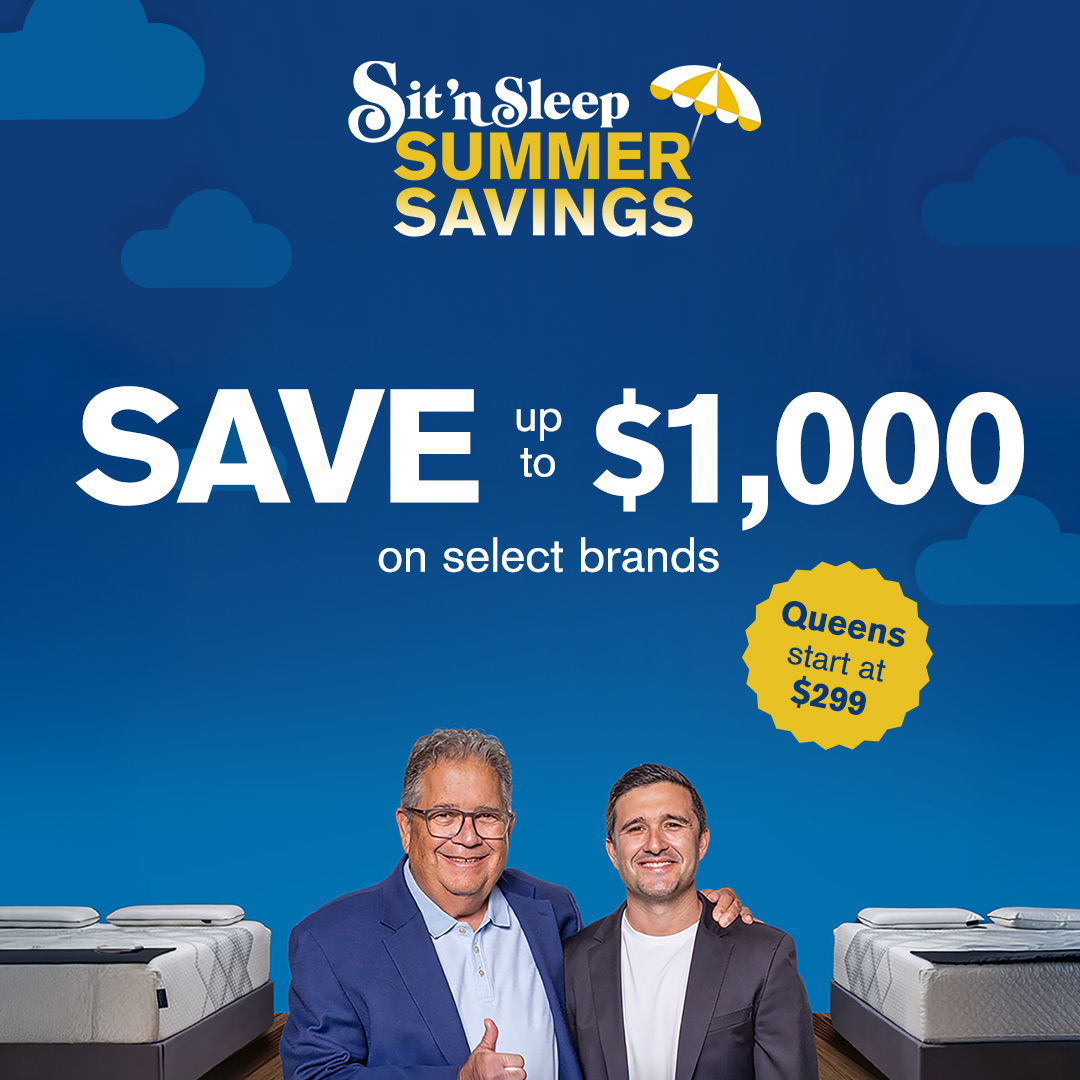 Sit 'n Sleep Facebook ad: Our Summer Savings Sale is on!