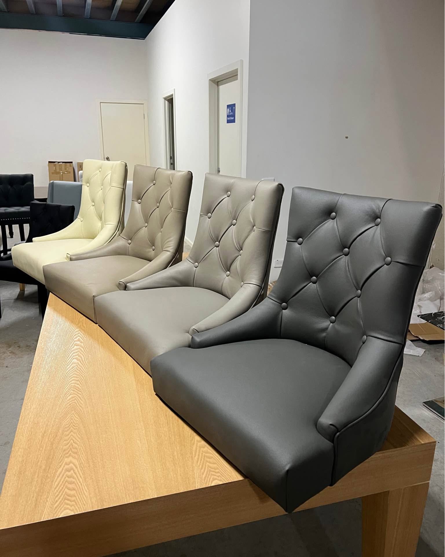 MD Furniture Sale Facebook ad: Leather dining chairs