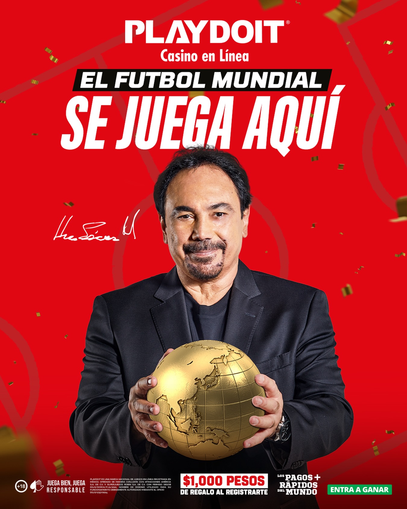Playdoit México Facebook ad: Sé como @hugosanchez_9 y disfruta de lo mejor…