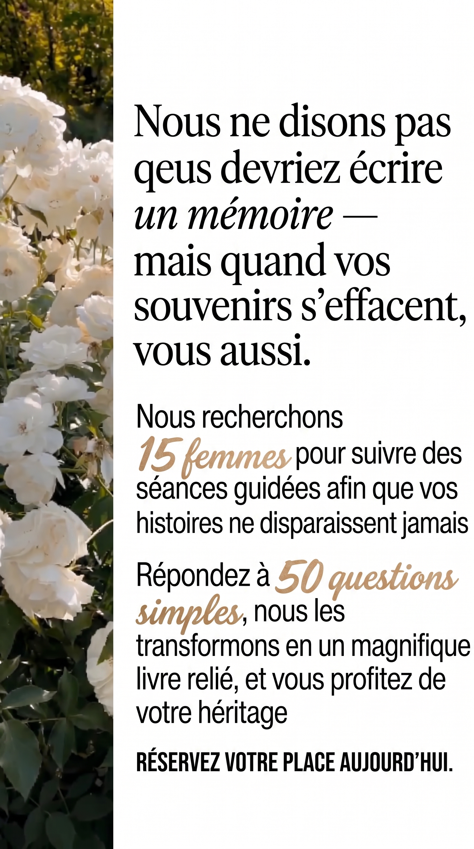 Memowrite Facebook ad